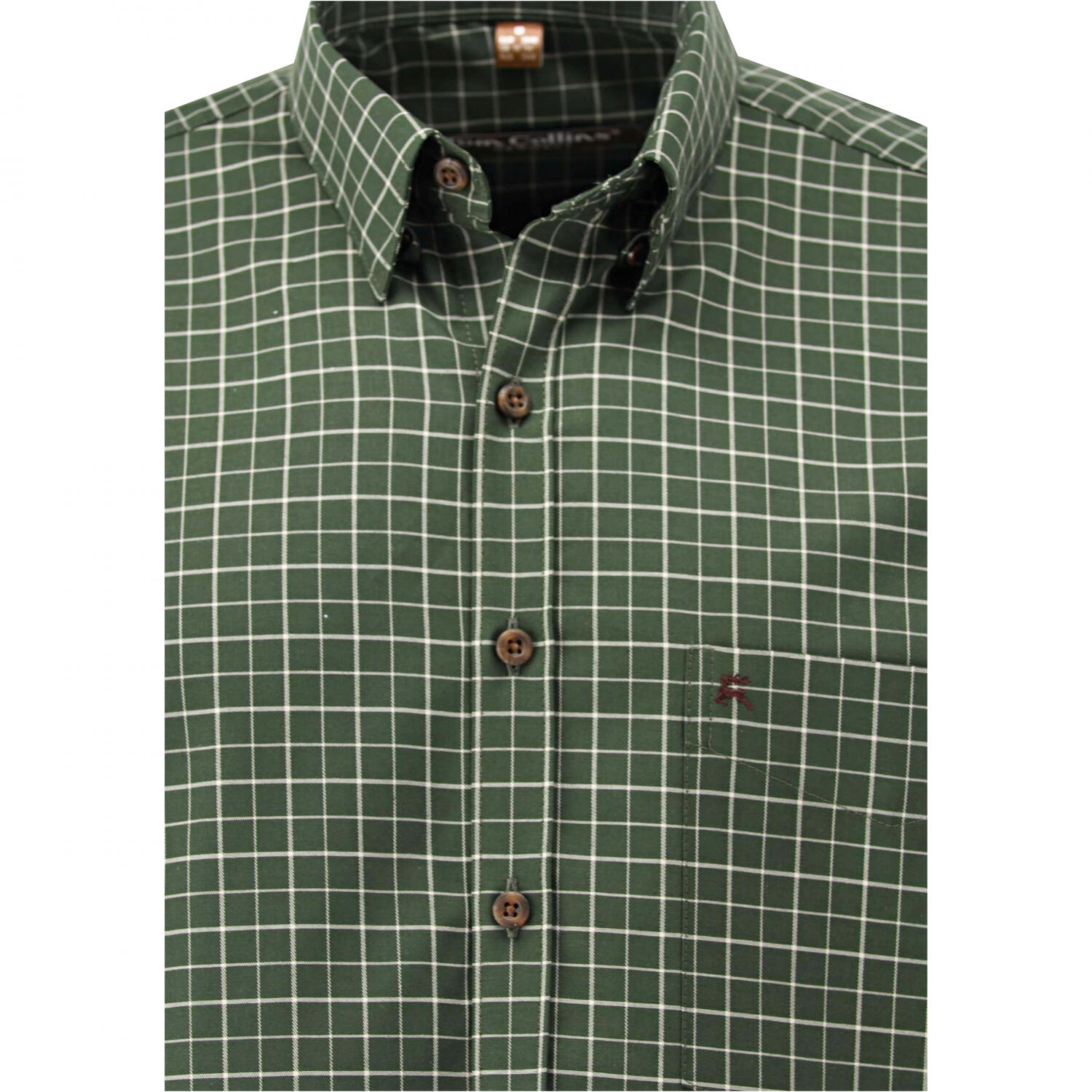OS Trachten Hemd 1/1 Arm Regular Fit Herren (Trachtengrün) Größe 47/48 3/3