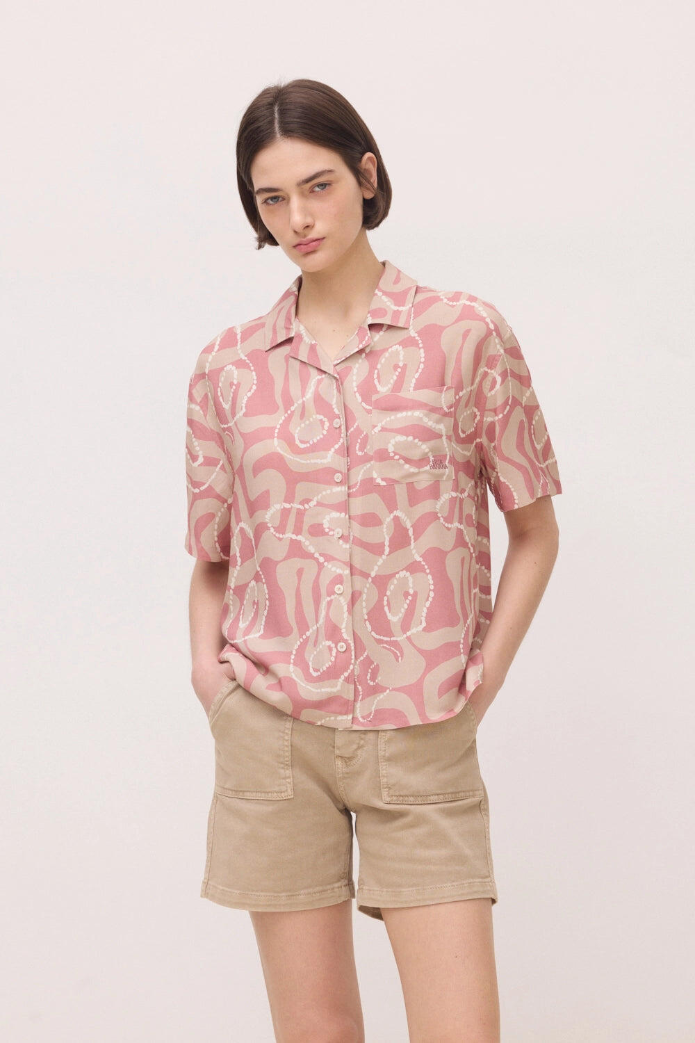 Camisa Manga Corta Mujer Tribe Sorbet 100% Viscosa 1/4
