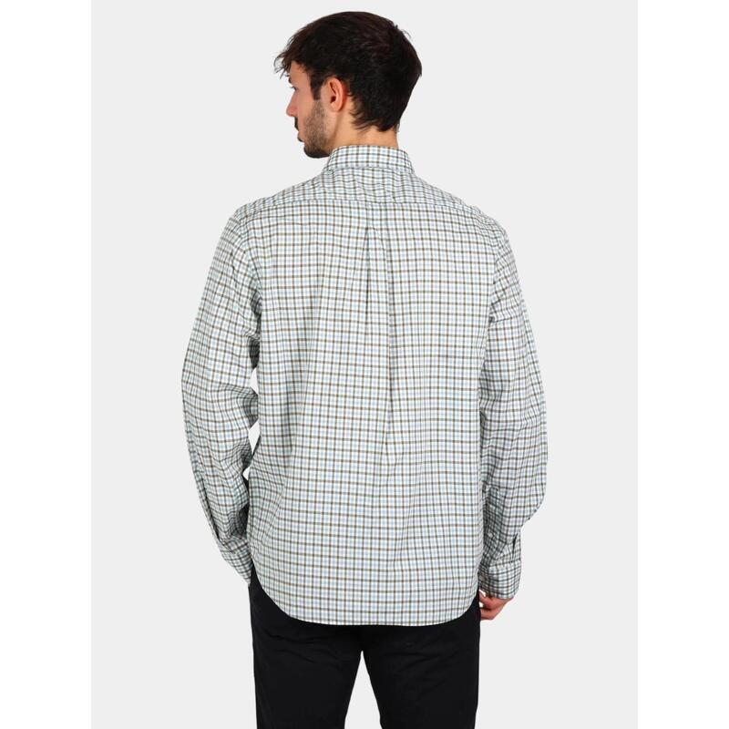 Camasa cu maneci lungi Stretch Poplin Gingham Shirt barbati
