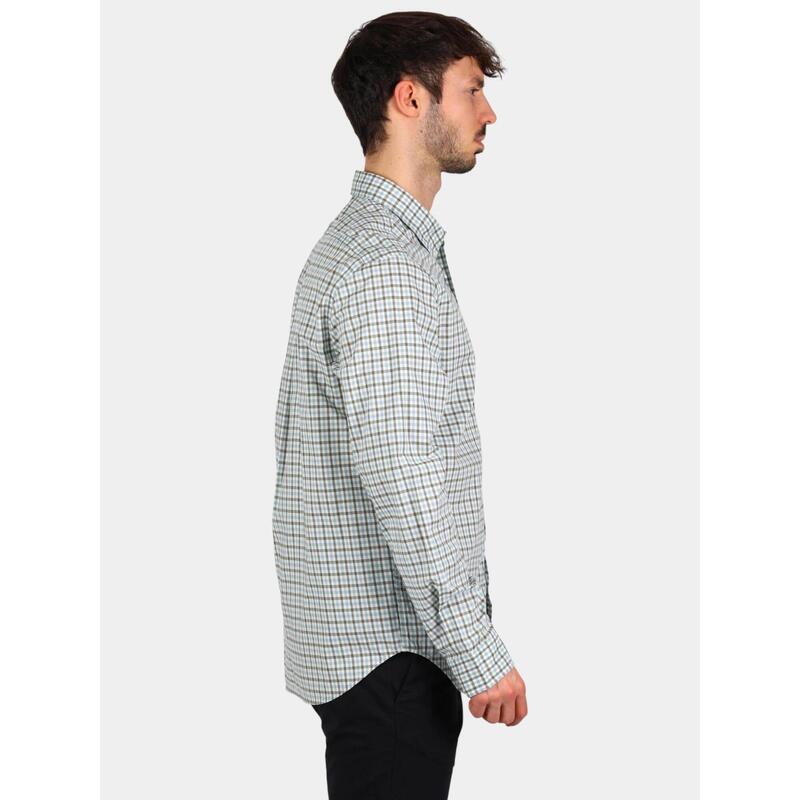 Camasa cu maneci lungi Stretch Poplin Gingham Shirt barbati