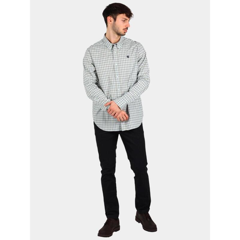 Camasa cu maneci lungi Stretch Poplin Gingham Shirt barbati