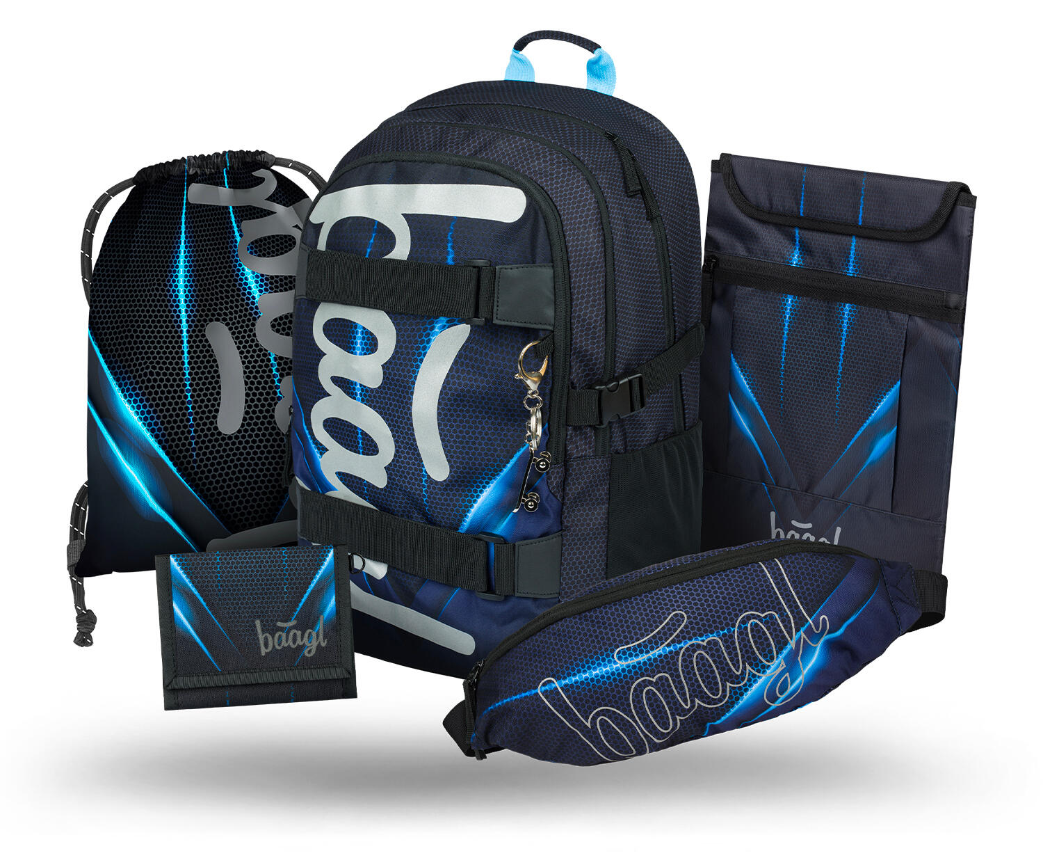 BAAGL Školní set Skate Bluelight III