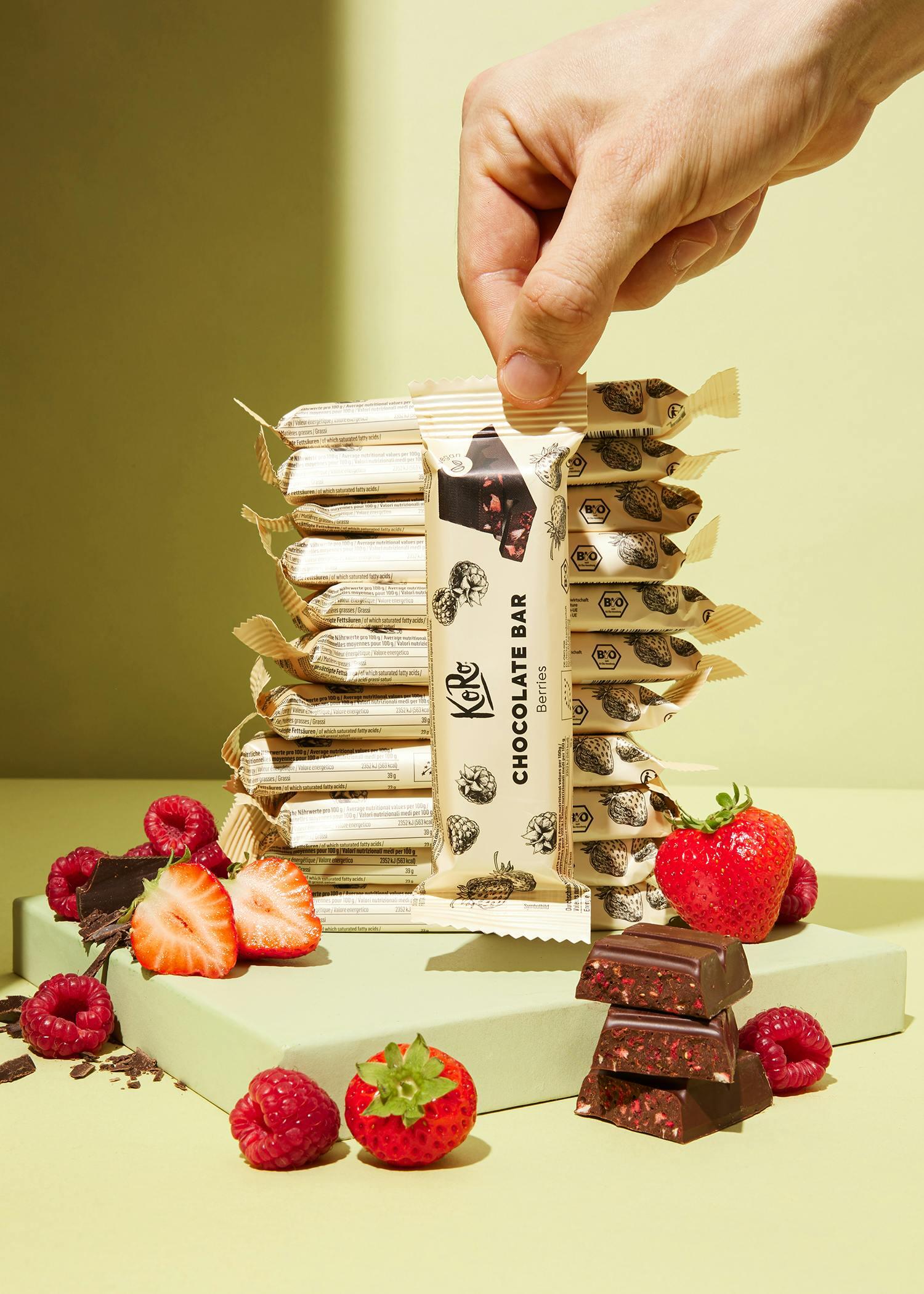 Barretta al cioccolato e frutti di bosco vegan bio | 12 x 50 g 6/6