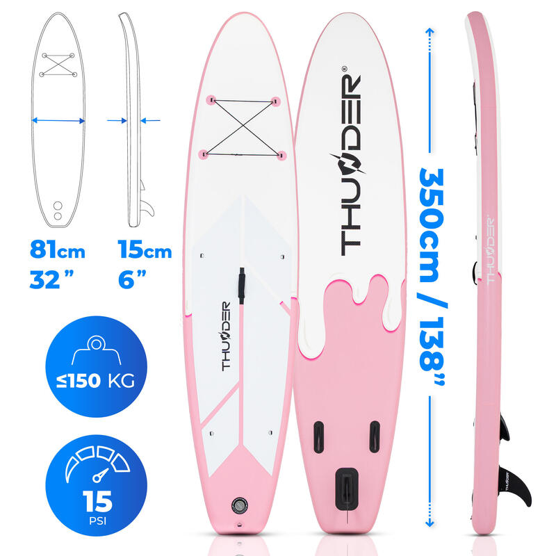 Nafukovací SUP prkna doplňky THUNDER CANDY 350 cm
