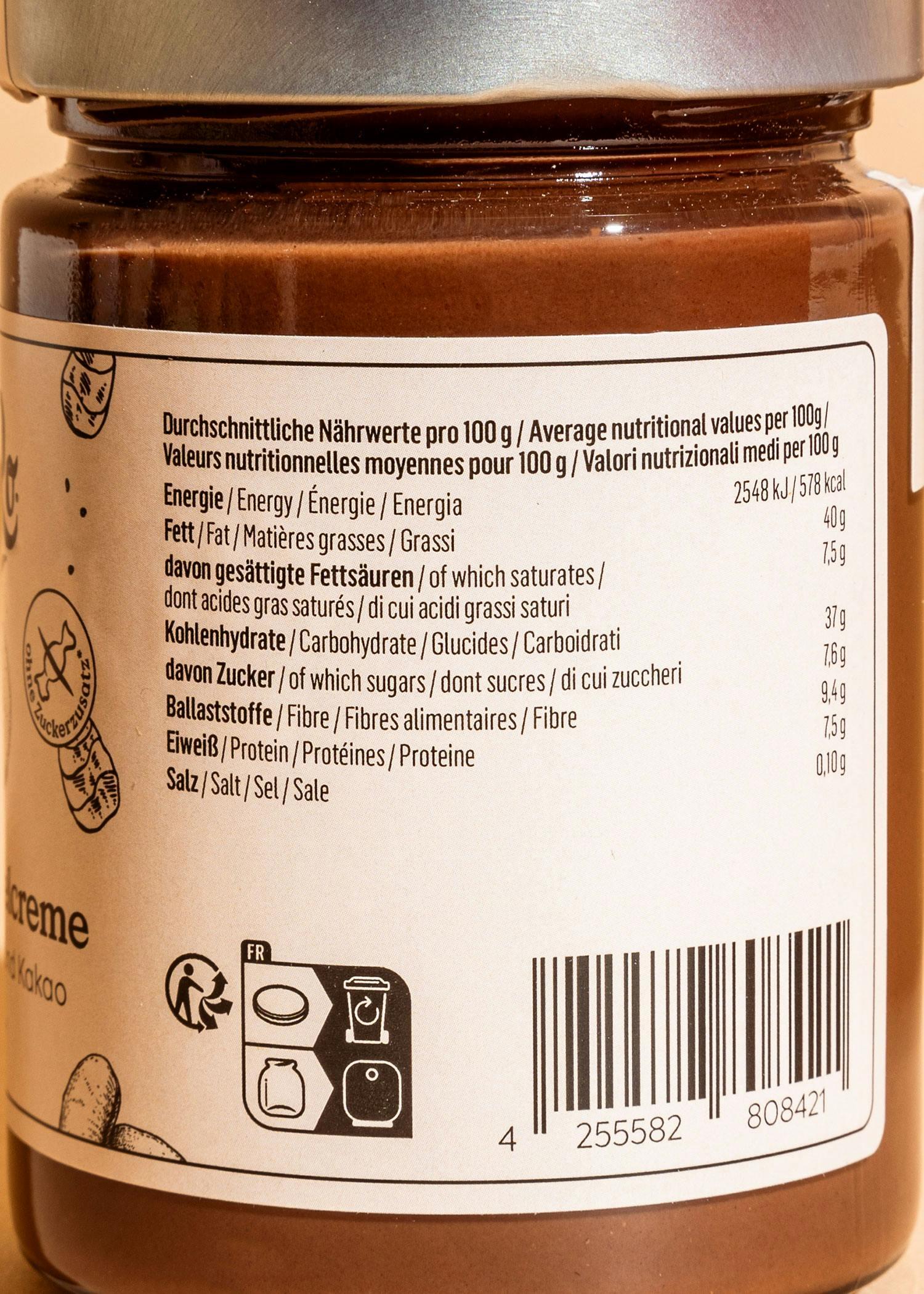Pâte à tartiner souchet, noix de cajou et cacao 12 x 350 g 5/7
