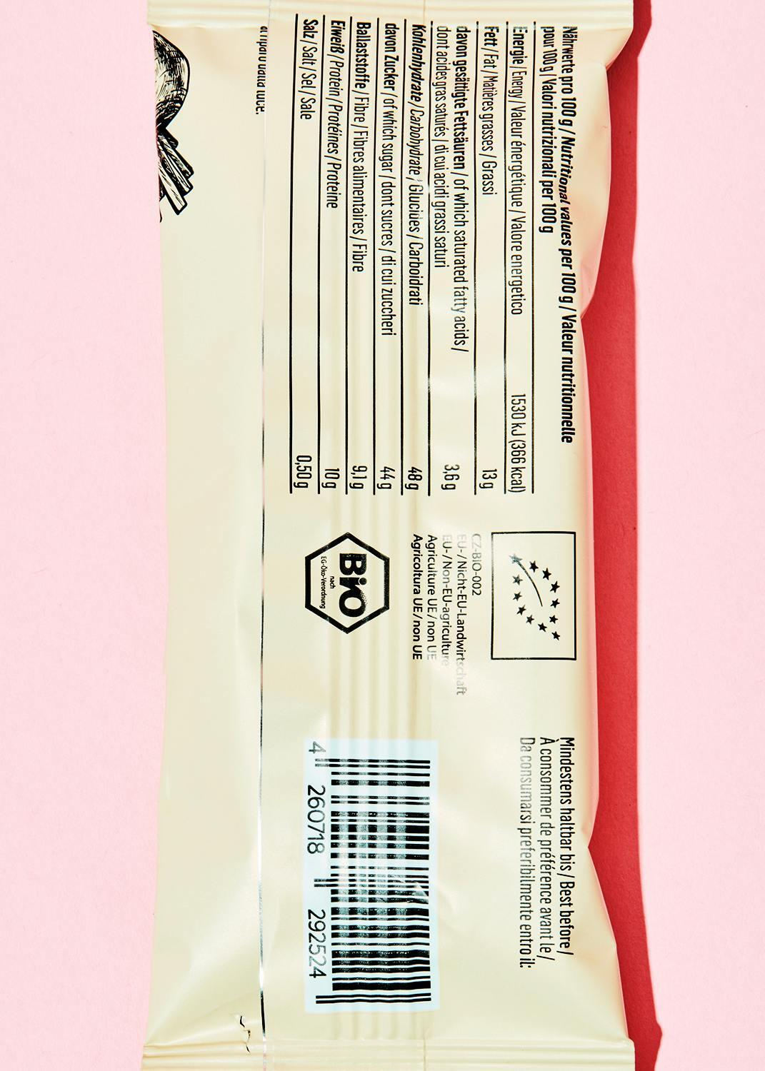 Barre crue à la betterave bio 20 x 45 g 4/6