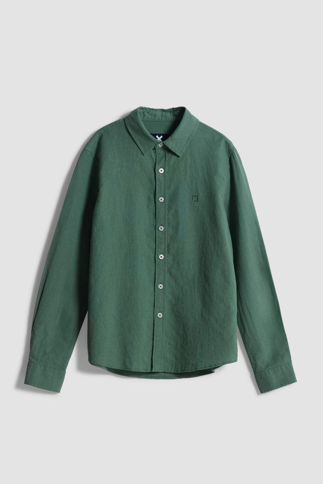 Camisa Kids Blue Banana Pine Green de Lino 7/7