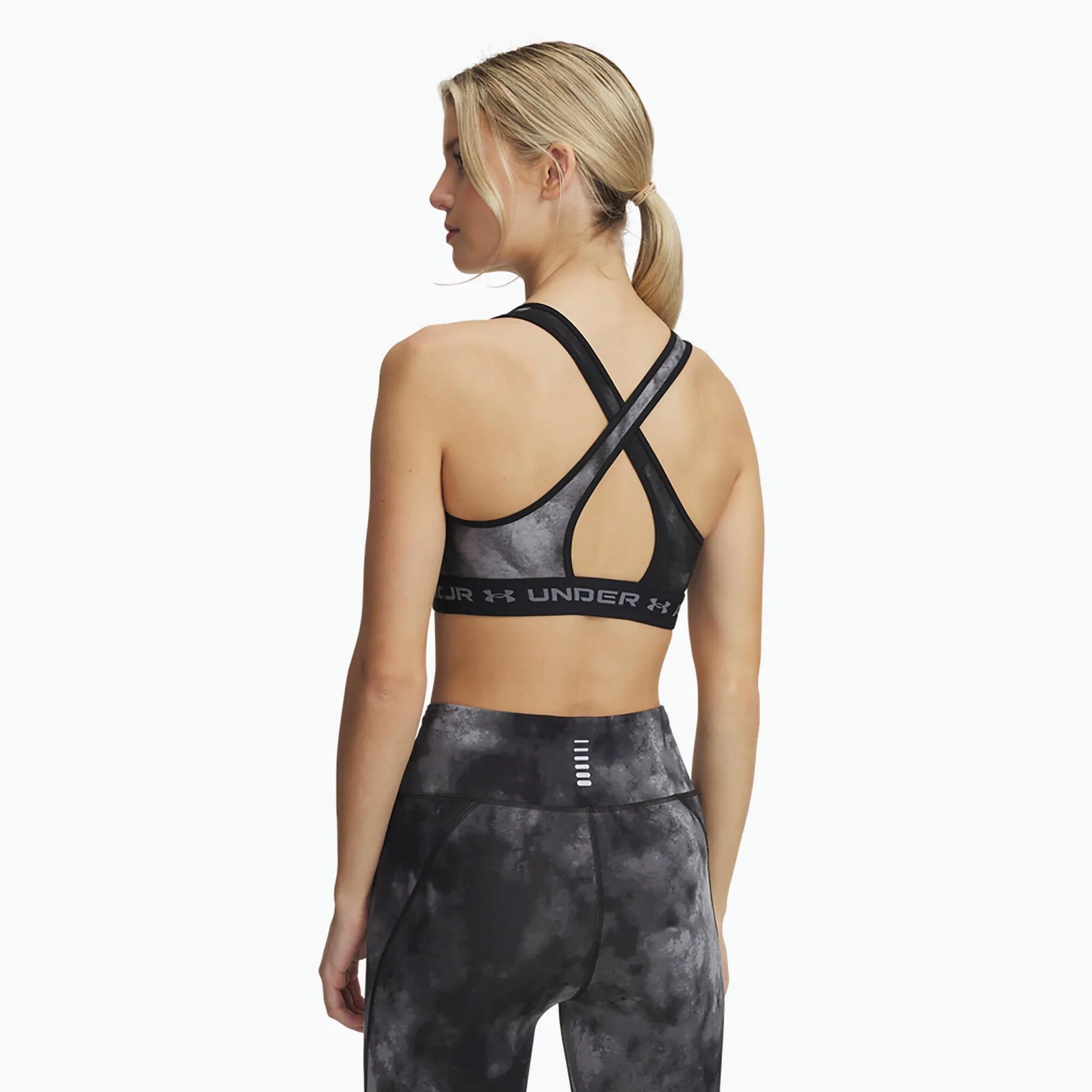 Damski Top Biustonosz Sportowy Under Armour Crossback Mid Print 2/2