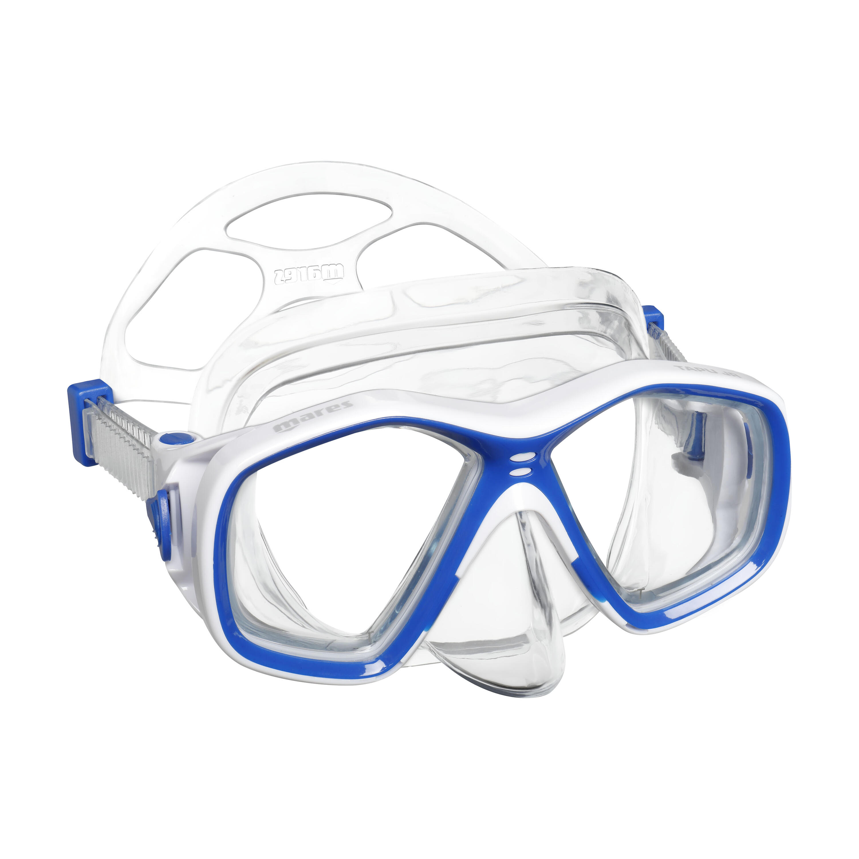 Combo Snorkeling Niño 8-14 años Tapu Jr Máscara Cristal Doble Tubo Junior 2/5