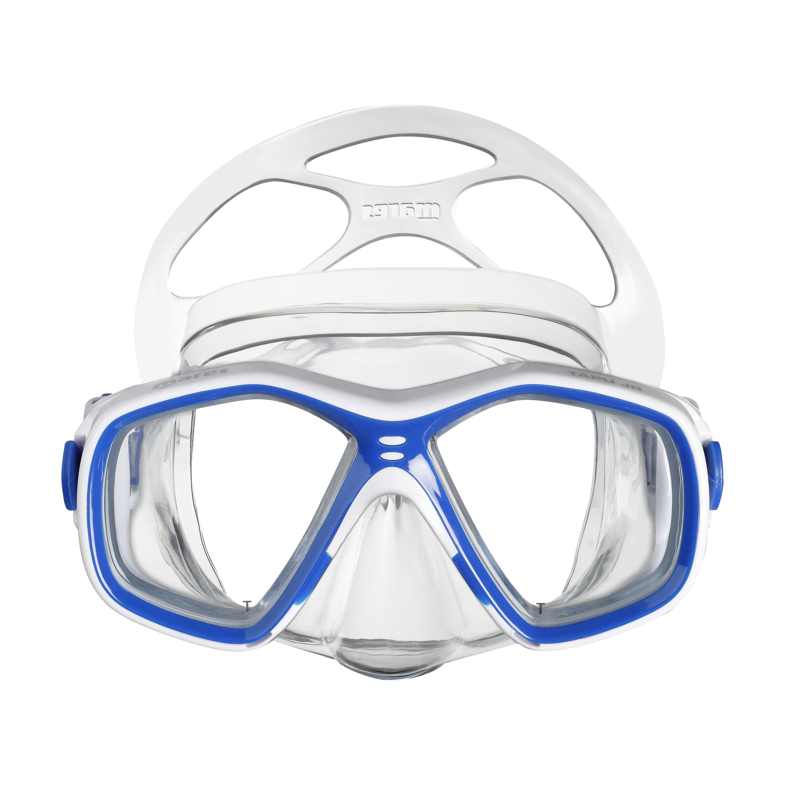 Combo Snorkeling Niño 8-14 años Tapu Jr Máscara Cristal Doble Tubo Junior 3/5