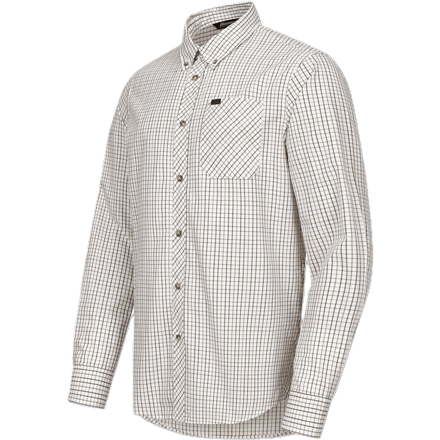 Blaser Hemd Juno Herren (Oliv/Beige) Größe S 3/4