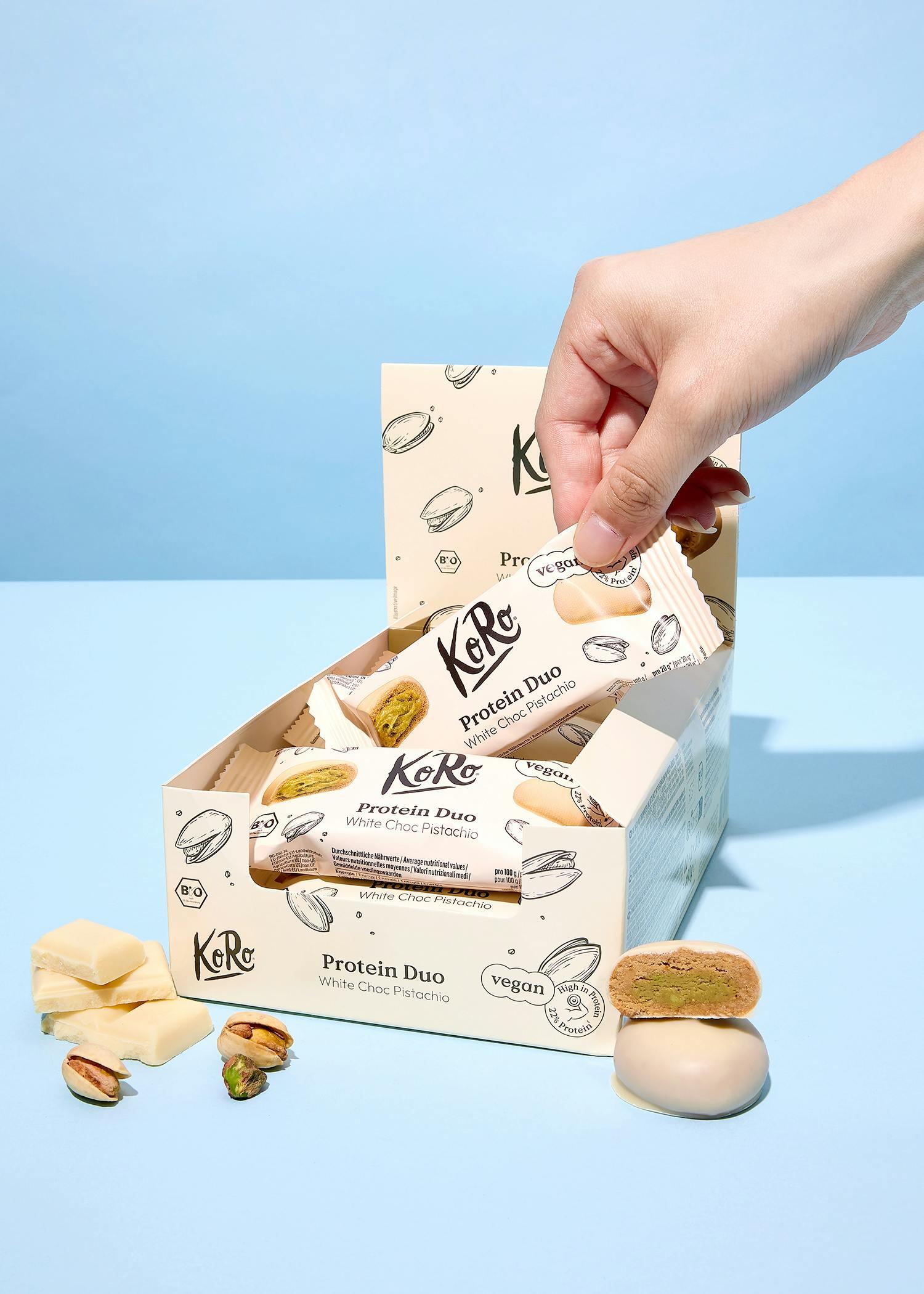 Bouchées protéinées bio pistaches et chocolat blanc 12 x 2 x 20 g 4/7