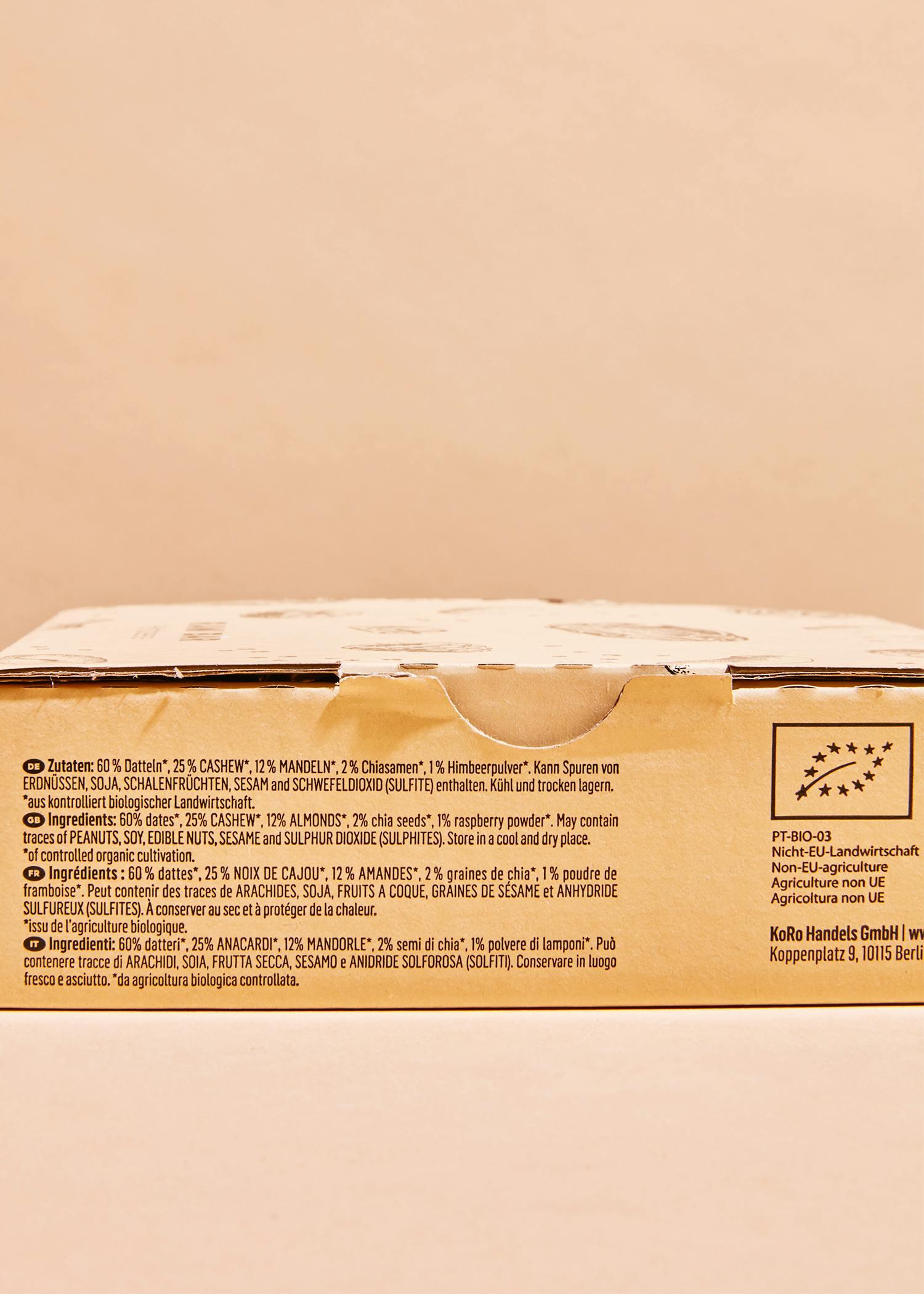 Barre crue aux framboises bio 12 x 50 g 5/6