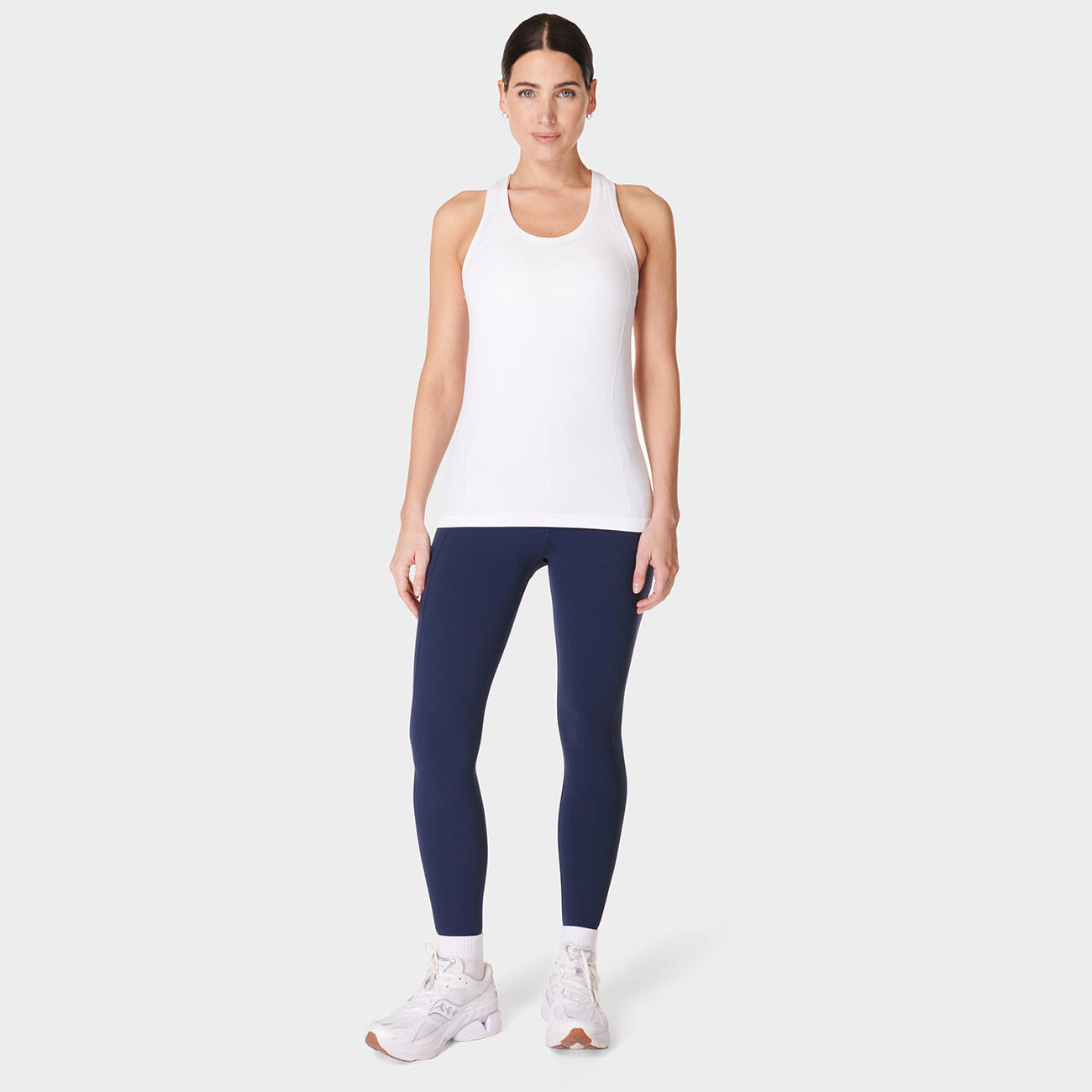 Sweaty Betty Athlete Seamless Workout Tank Top T-shirt WIT XL 4/7