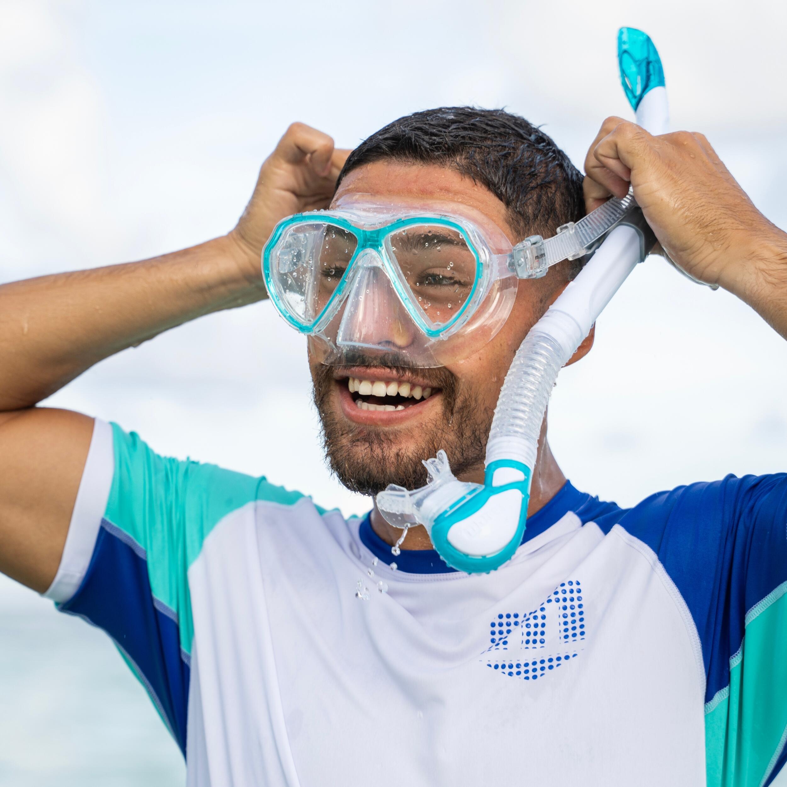 Máscara Snorkel Doble Cristal Panak Mid Silicona Ez Adjust 360 Compacta 4/4