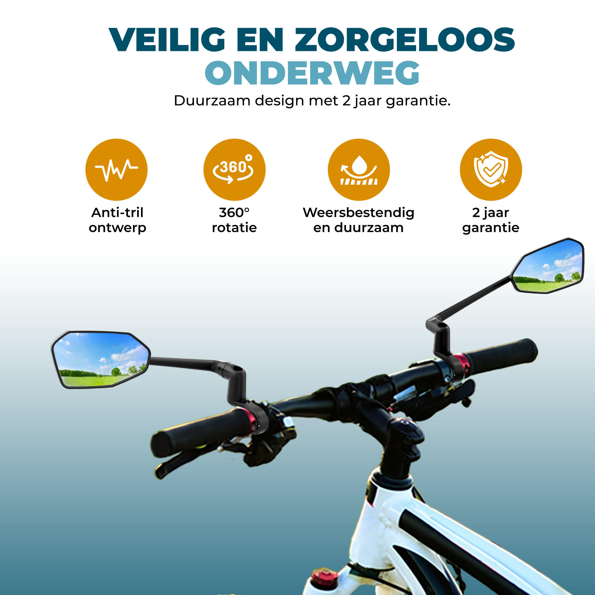 Fietsspiegel verstelbare arm RM-15 4/6