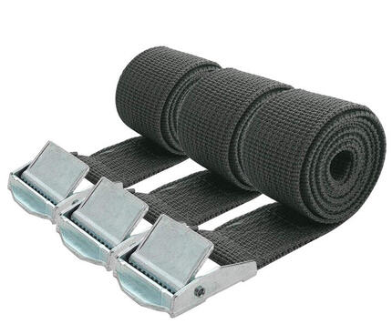 3 sangles d'arrimage de 3 mètres x 20 mm avec boucle métallique
