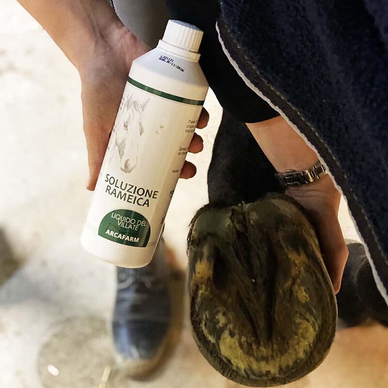 Soluzione rameica LIQUIDO del VILLATE 500mL antibatterico per Zoccoli Cavallo 2/2