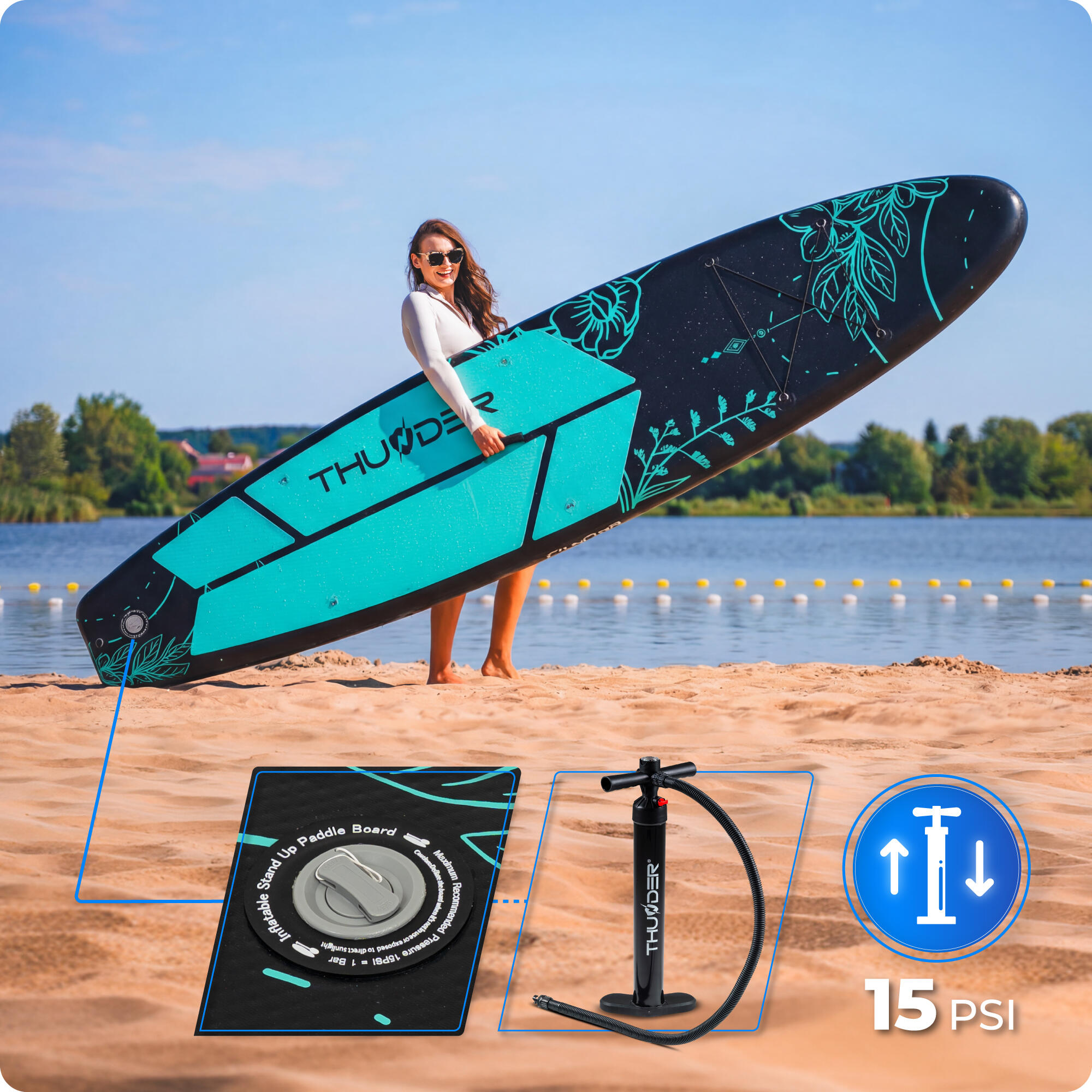 SUP Board Thunder Sup MOTH-MINT 350 3/7