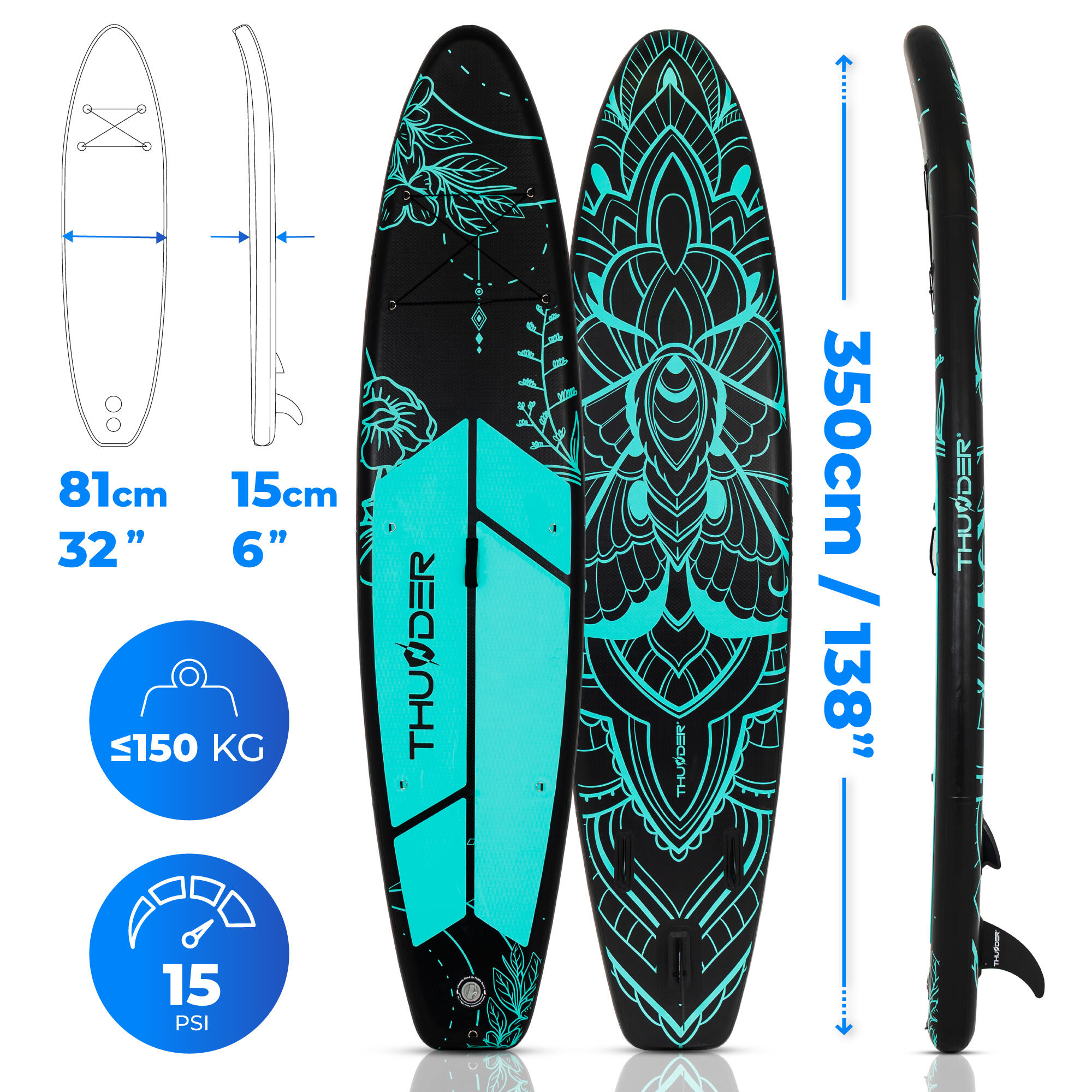 SUP Board Thunder Sup MOTH-MINT 350 2/7