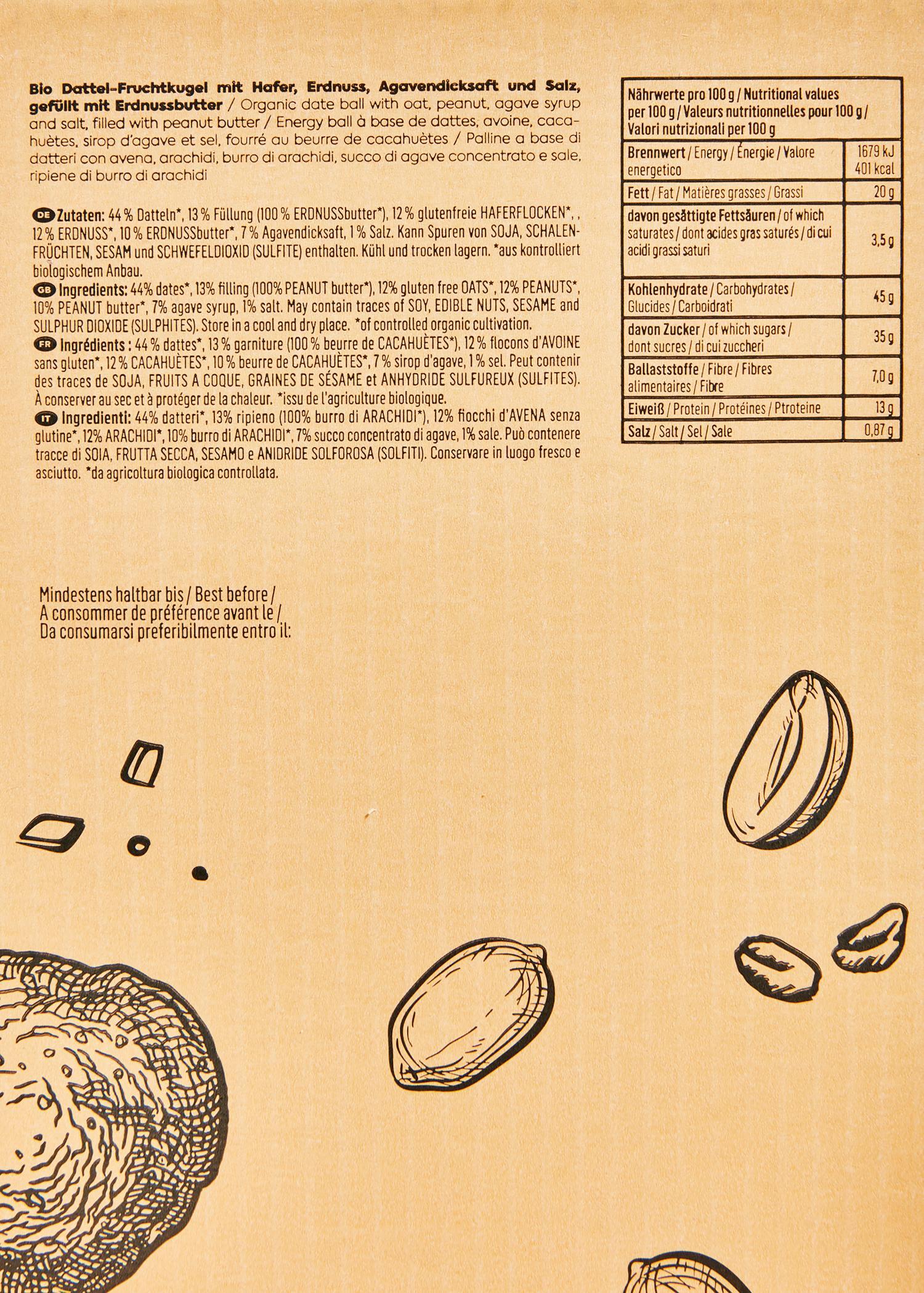 Energy ball arachidi salate bio | 14 x 30 g 4/6