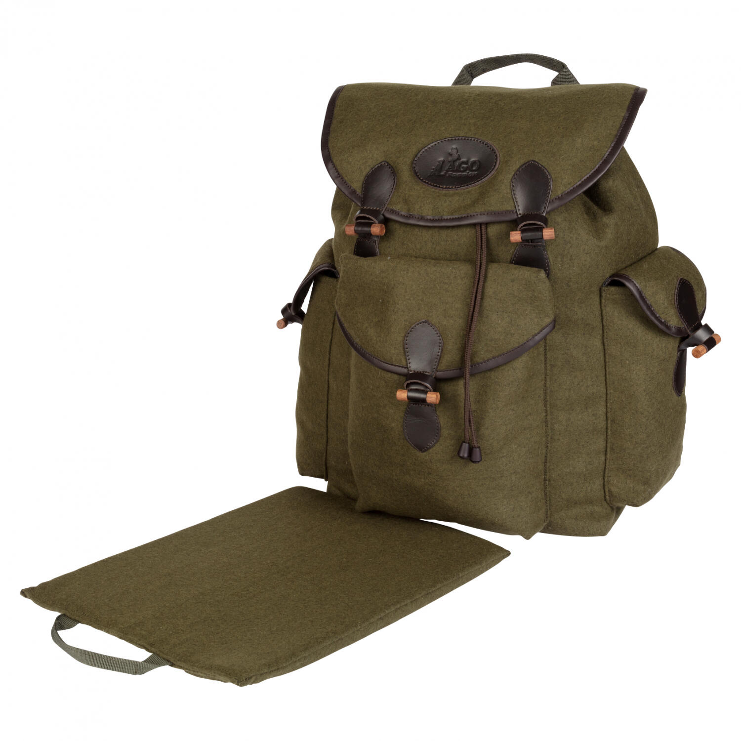 il Lago Passion Loden-Rucksack mit Sitzkissen 3/4