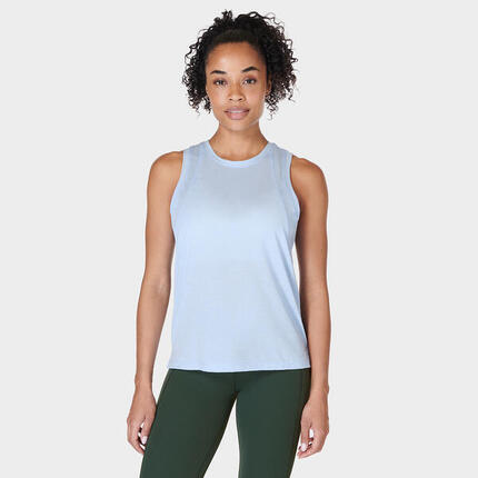 SWEATY BETTY Soft Flow Studio Tank Top LICHTBLAUW XL