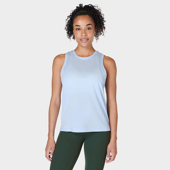 SWEATY BETTY Soft Flow Studio Tank Top LICHTBLAUW XL