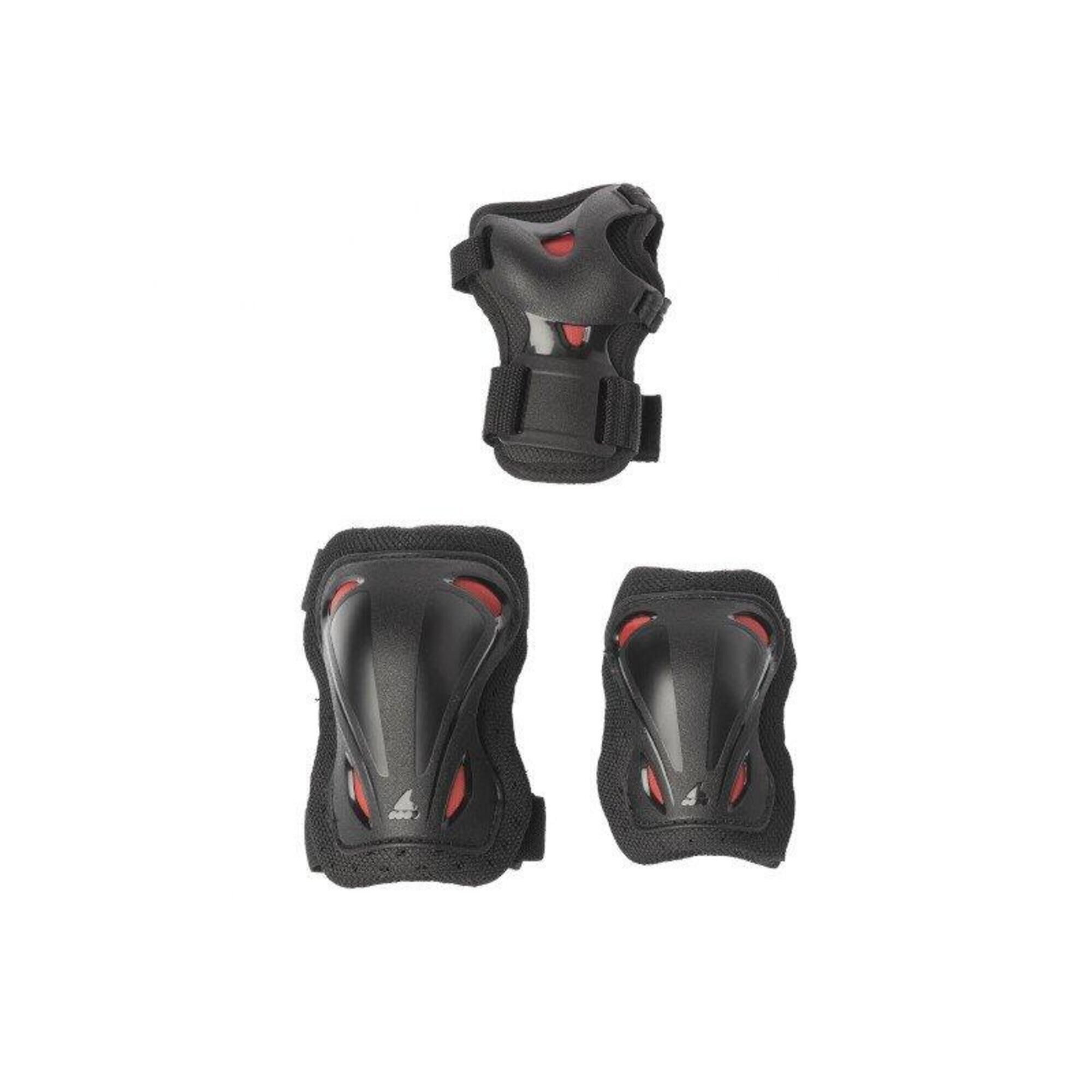 ROLLERBLADE Skate Gear Jnr 3 Pack - Black/Red