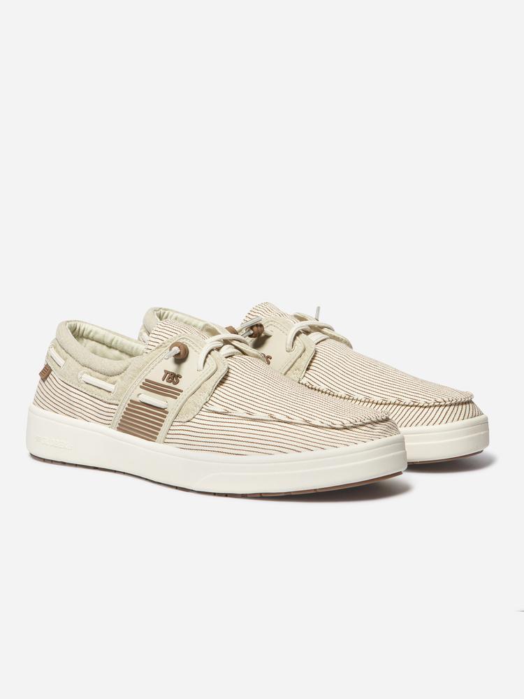 Chaussures bateau homme GEOBOAT Raye Off-white 5/5