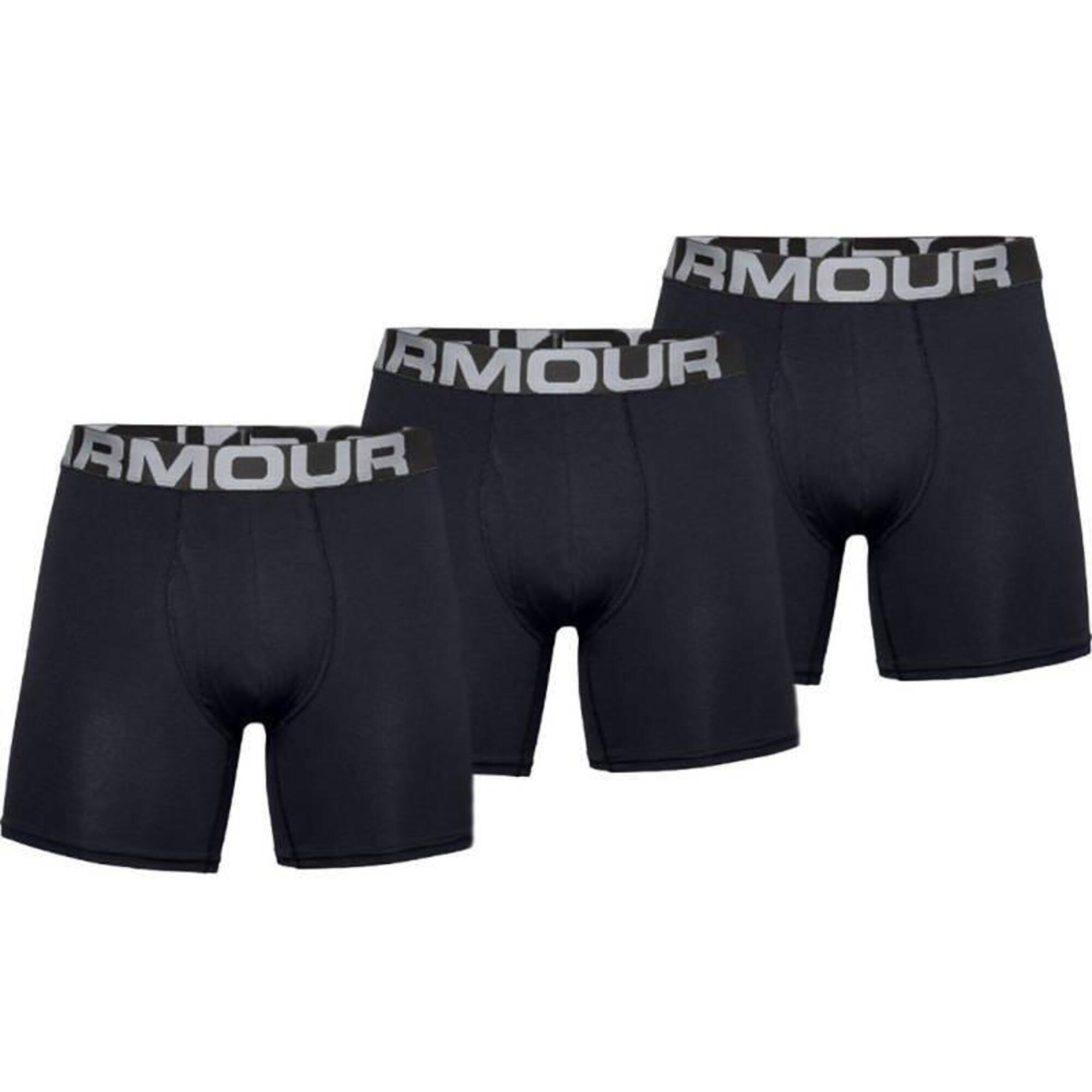 Bokserki Under Armour Rival Charged Cotton 3 Pack Black 2021