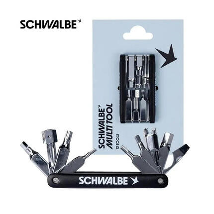 SCHWALBE 13-in-1 Multitool mit Ventiladapter und Flaschenöffner