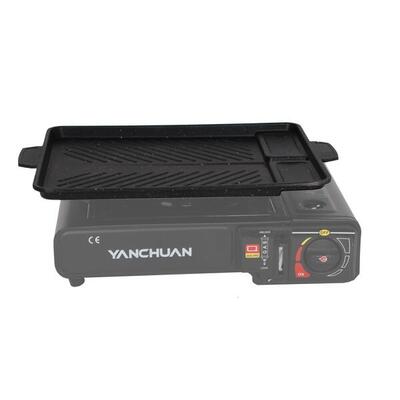 Piastra Grill Campeggio Portatile Antiaderente per Fornello