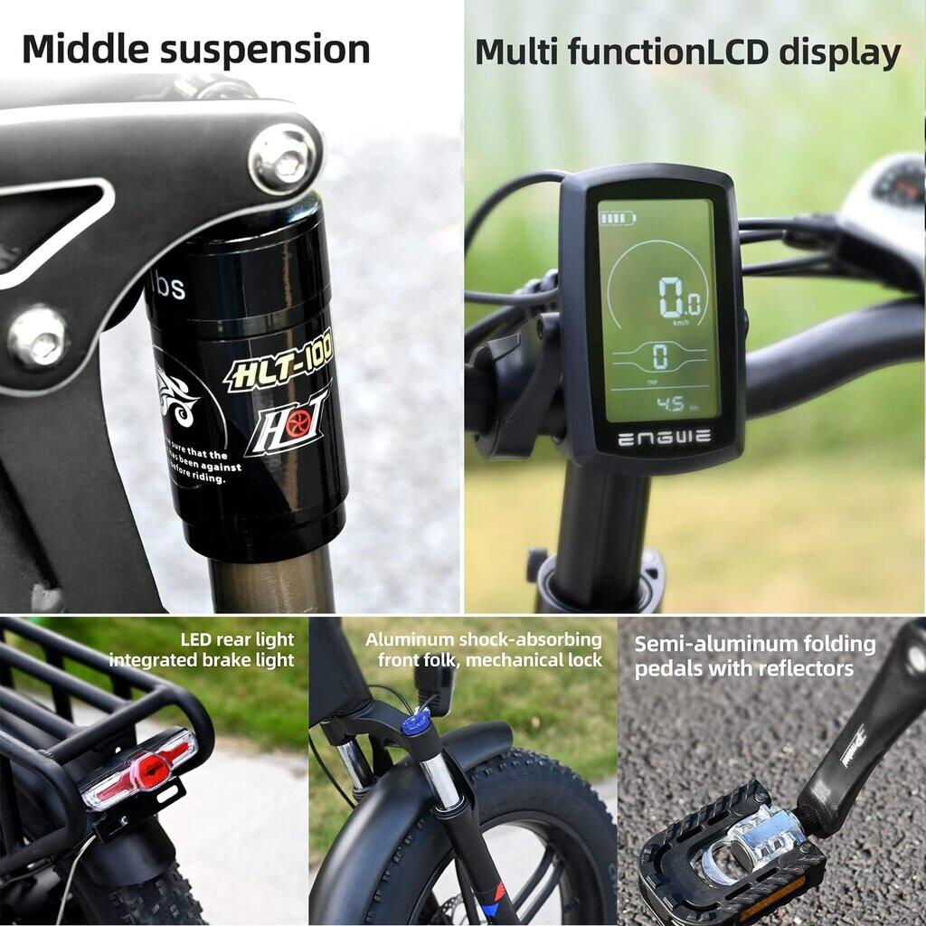 Bicicleta eléctrica plegable con suspensión completa ENGWE Engine X de 250 W 5/5