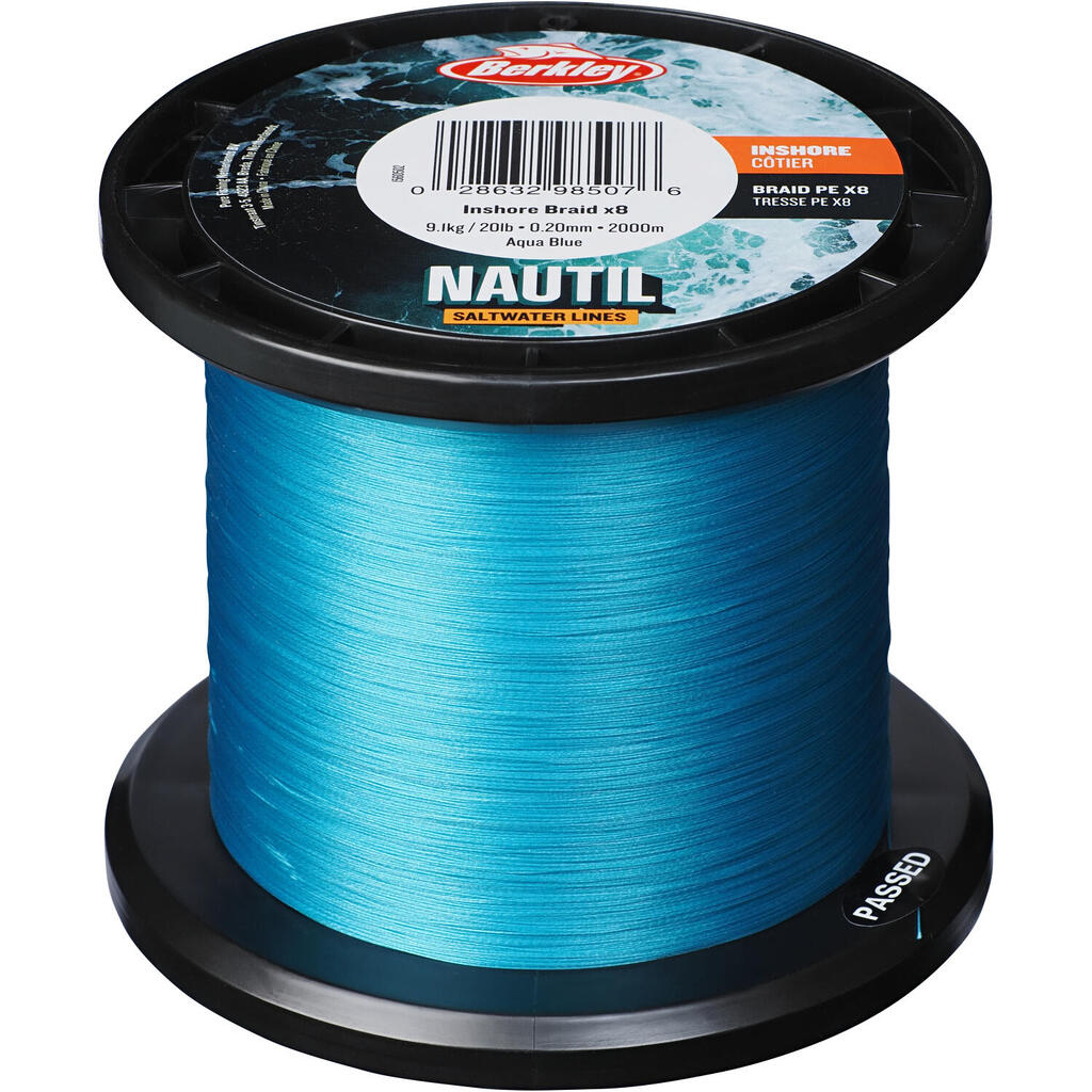 BERKLEY Fishing Line NAUTIL Braidx8 AquaBlue Saltwater 300m
