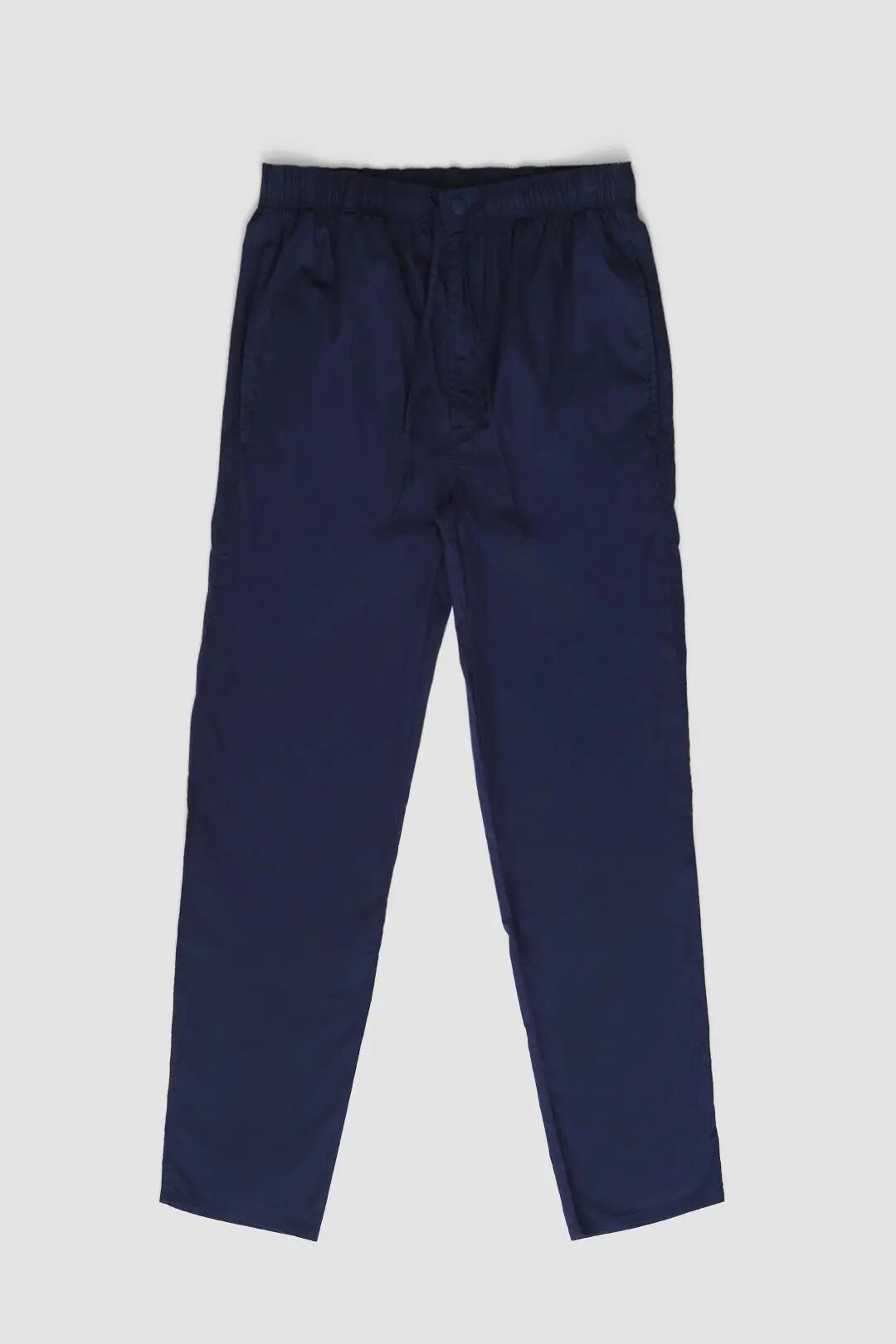 Pantalón Blue Banana High Straight Azul Marino de 100% Algodón 1/2