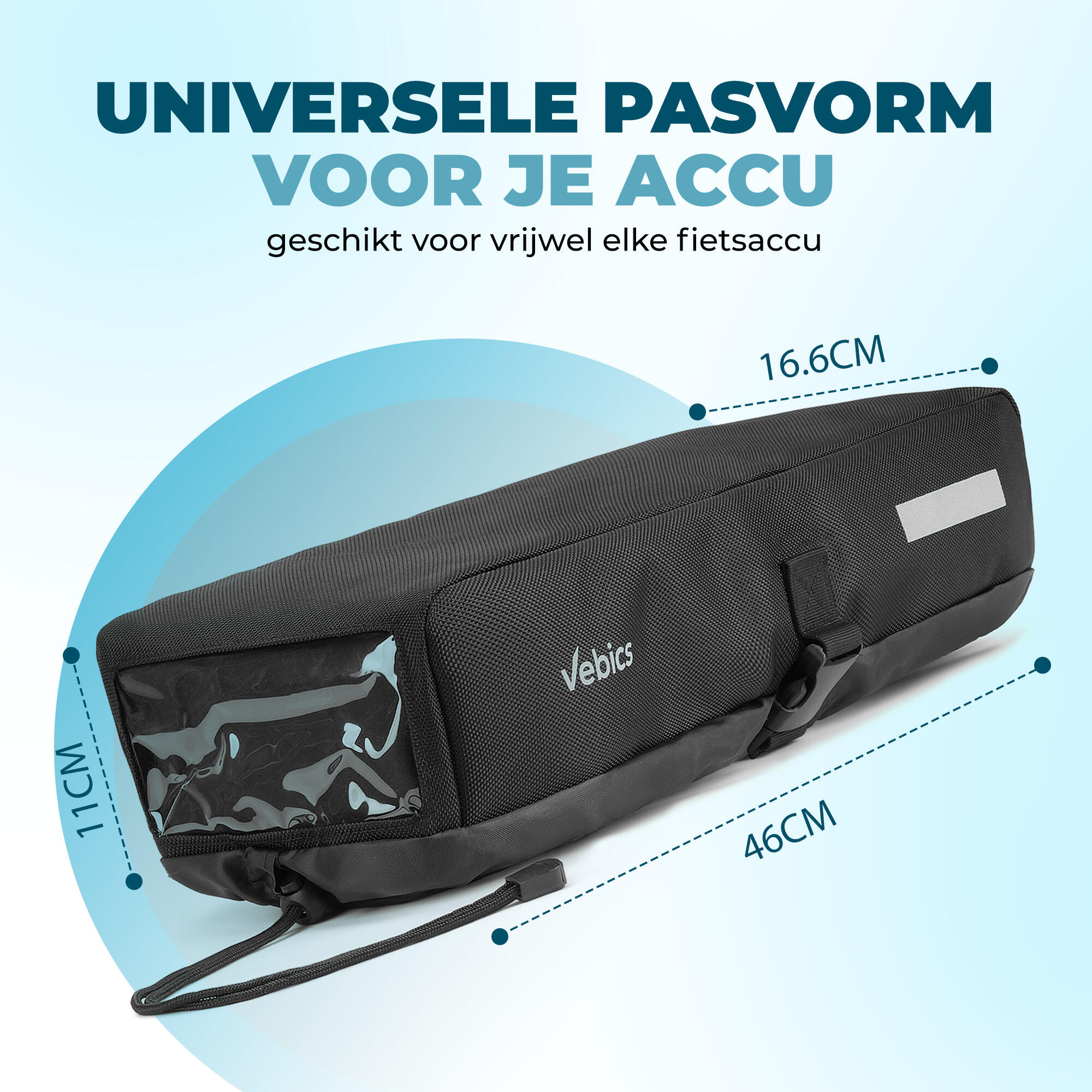 Housse de batterie Vebics pour vélo électrique - Protection pour porte-bagages 3/7