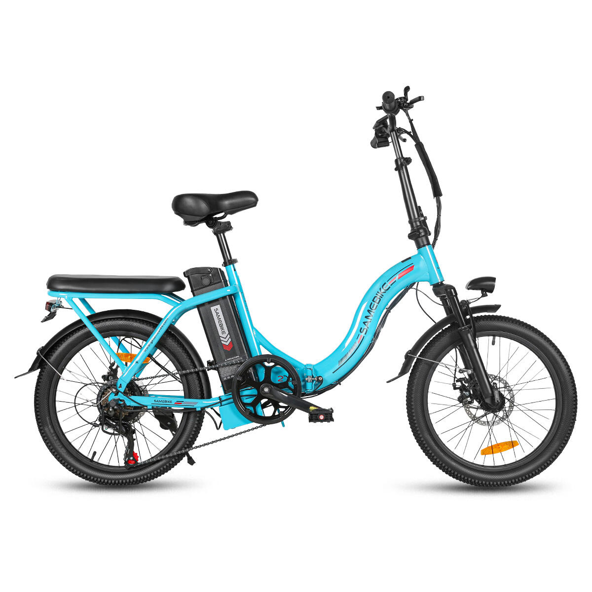 SAMEBIKE CY20 Opvouwbare elektrische fiets met 36V 12Ah accu 3/7