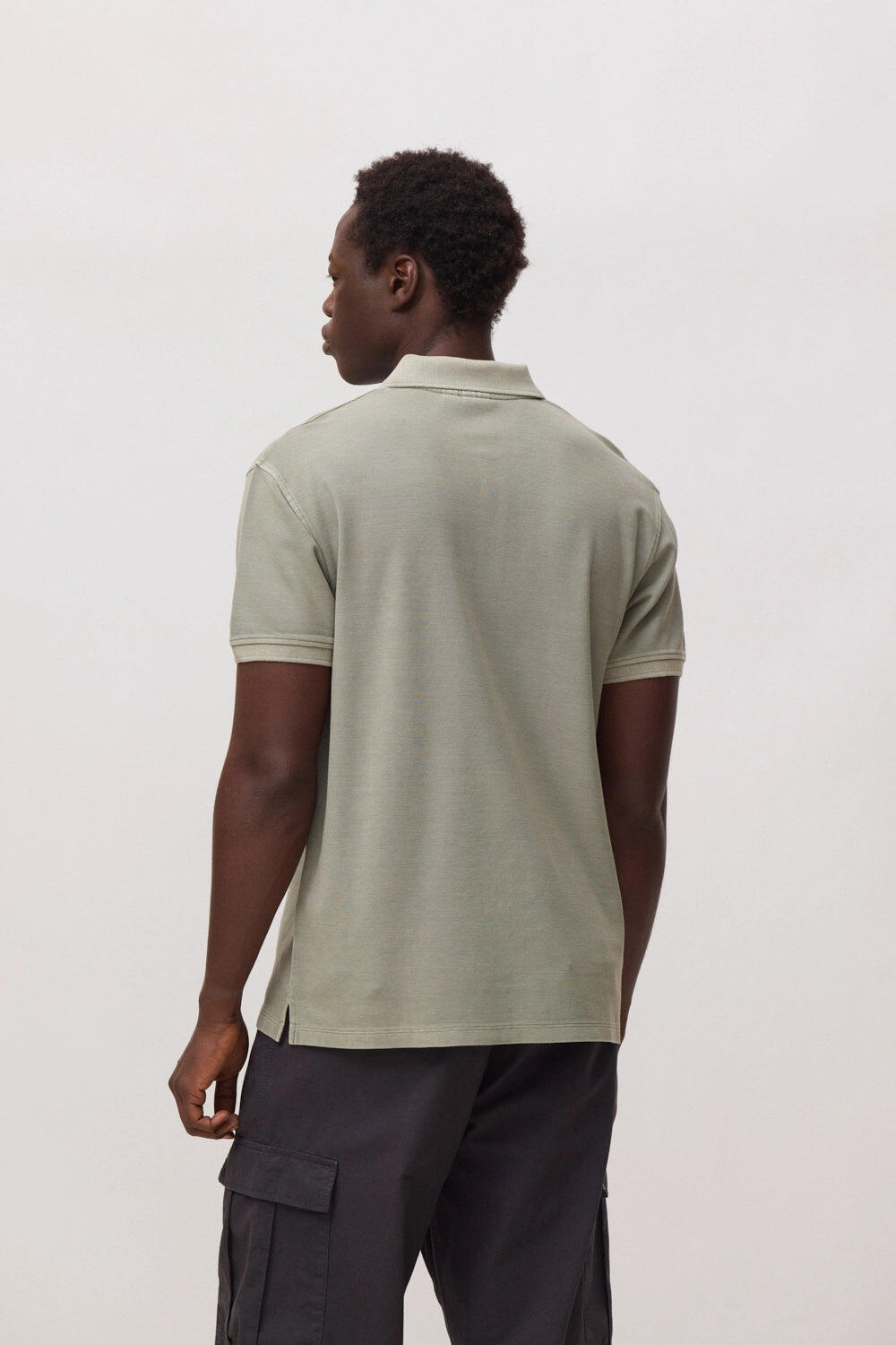 Polo Blue Banana Washed Nature Olive Green de Algodón 100% Orgánico 2/4