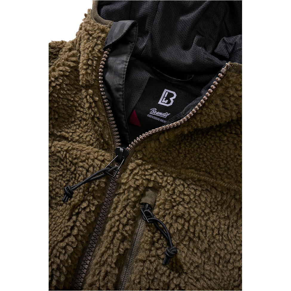 Brandit Women Teddyfleece Jacket Hooded Damen, mit Kapuze (Olive) Größe XL 4/4