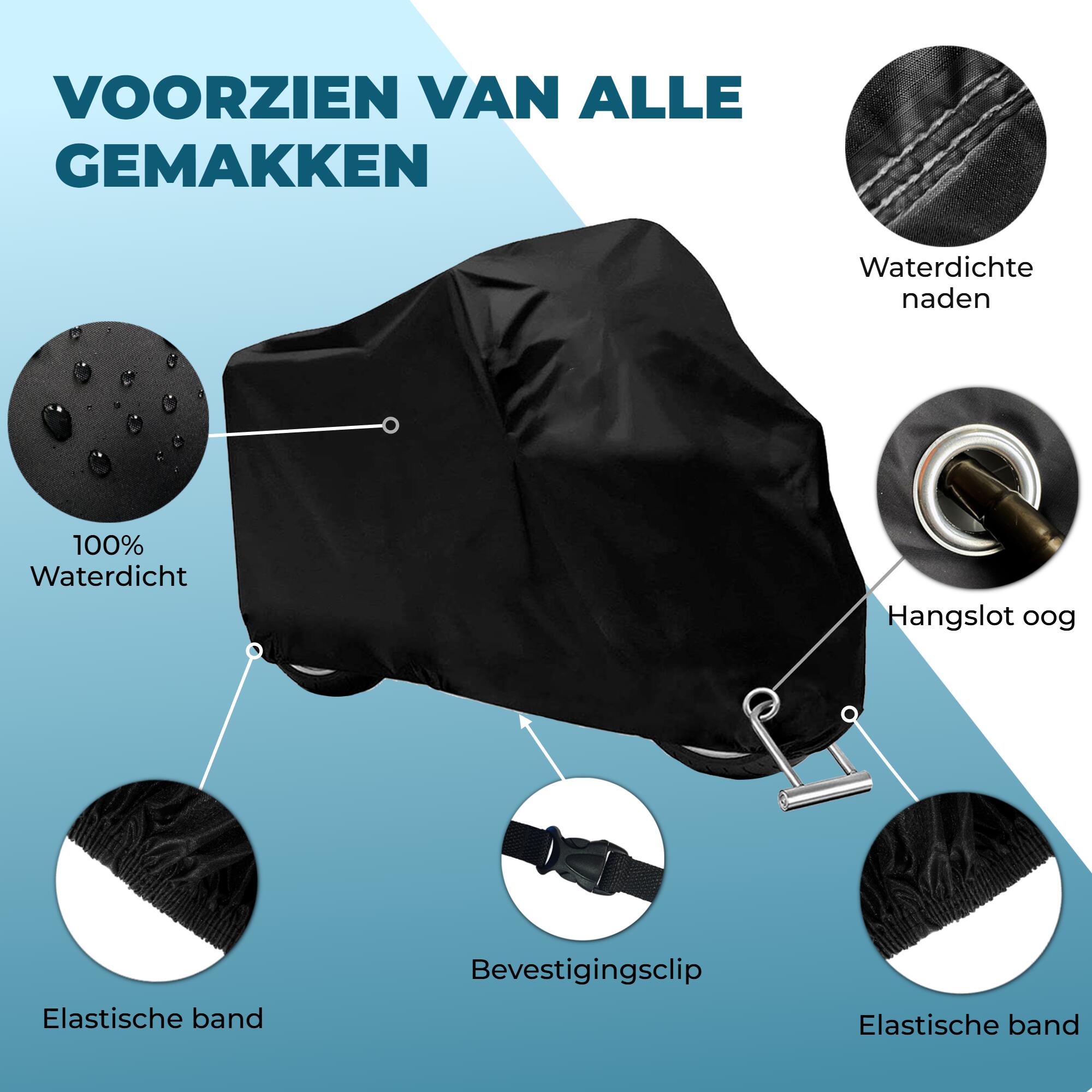 Housse imperméable pour moto/scooter - 300D Oxford - 230x95x130cm 4/5