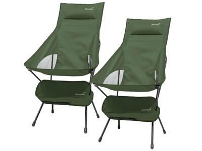 Set van 2 opvouwbare kampeerstoelen solig – lichtgewicht 2,2 kg – max. 120 kg