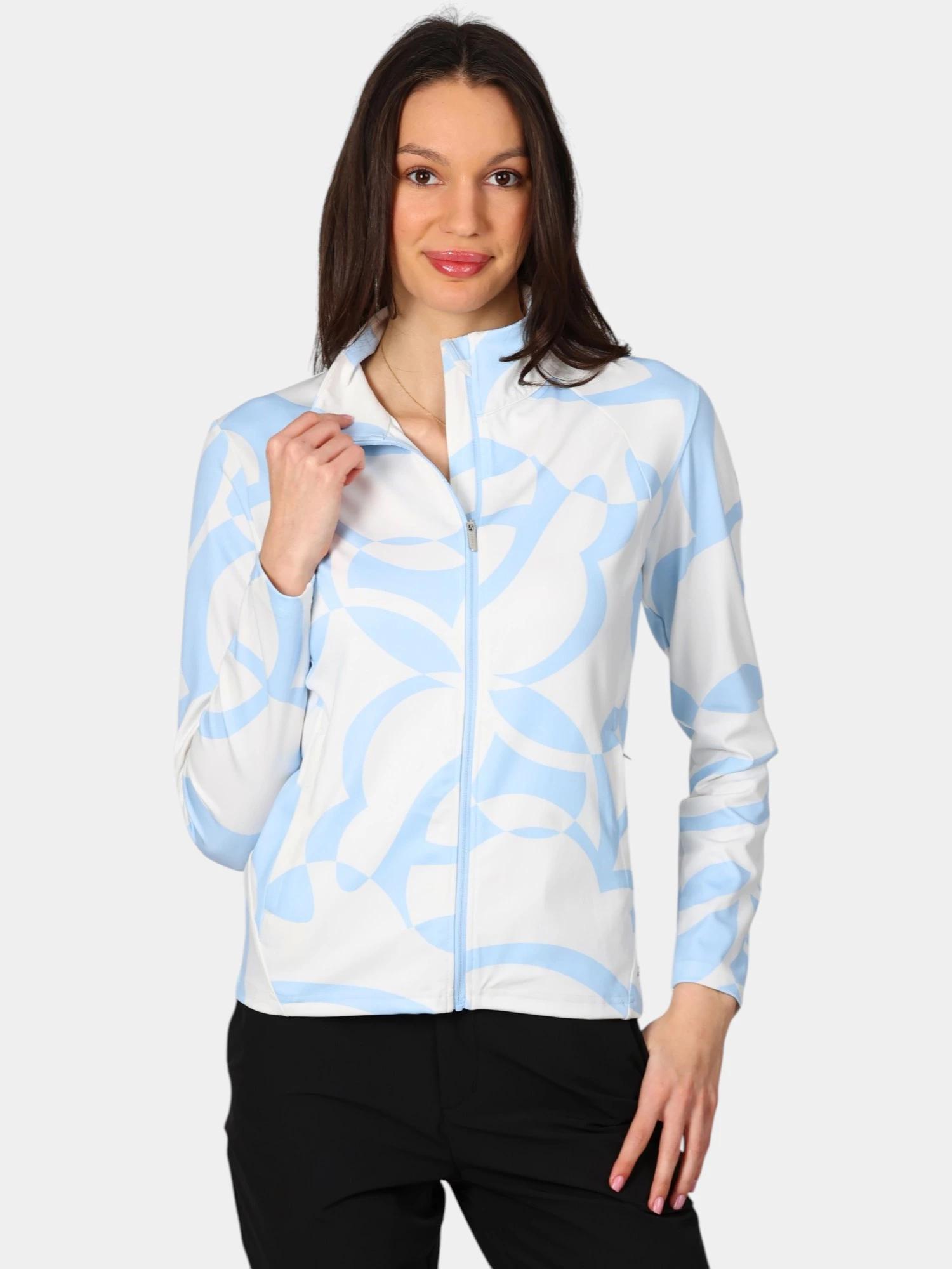 bleu pastel / blanc