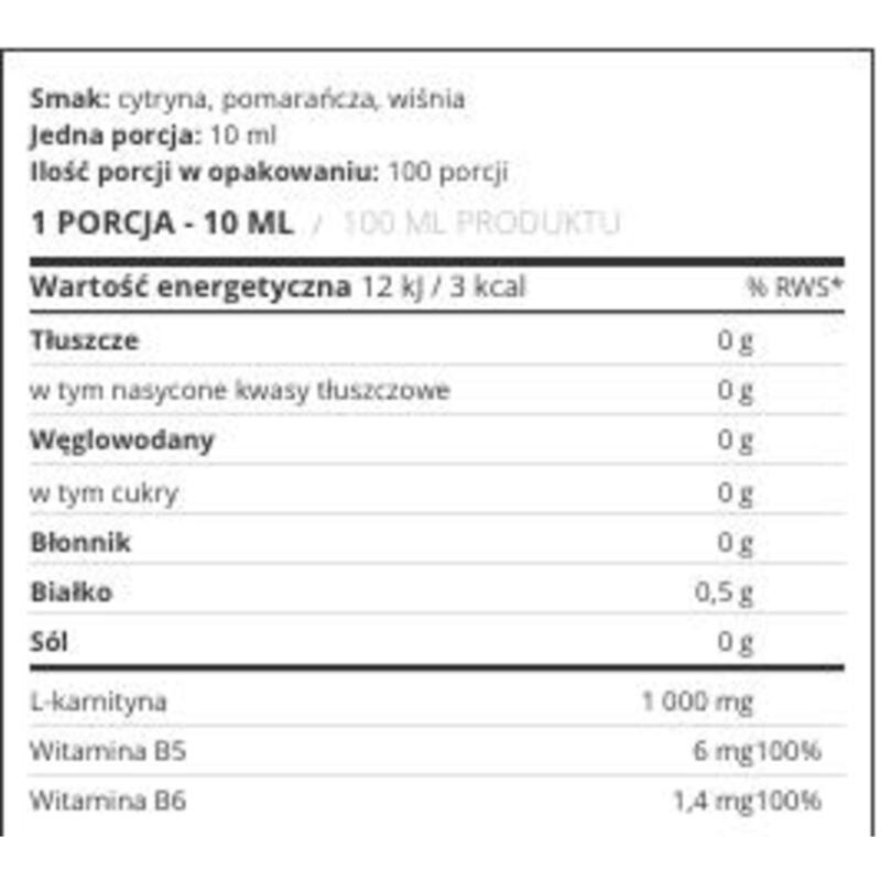 CARNITINE 100000, 1000 ml, višeň