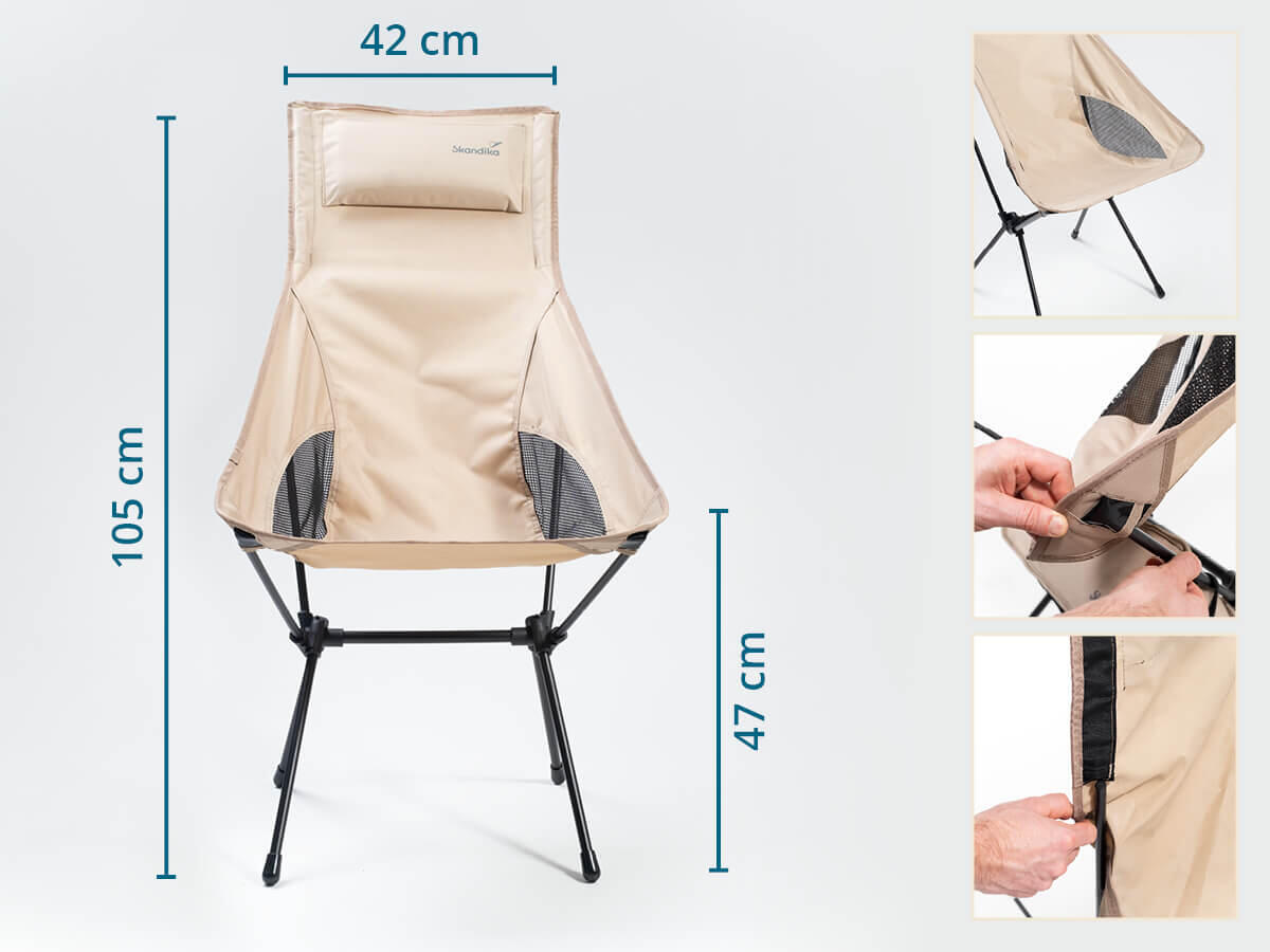 Set da 2 Solig Sedia da campeggio Solig - fino a 120 kg - telaio in acciaio 4/7
