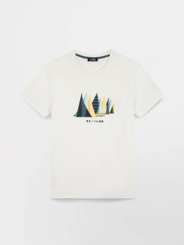 T-shirt manches courtes homme FREDITEE Arctique - 100% coton 3/5