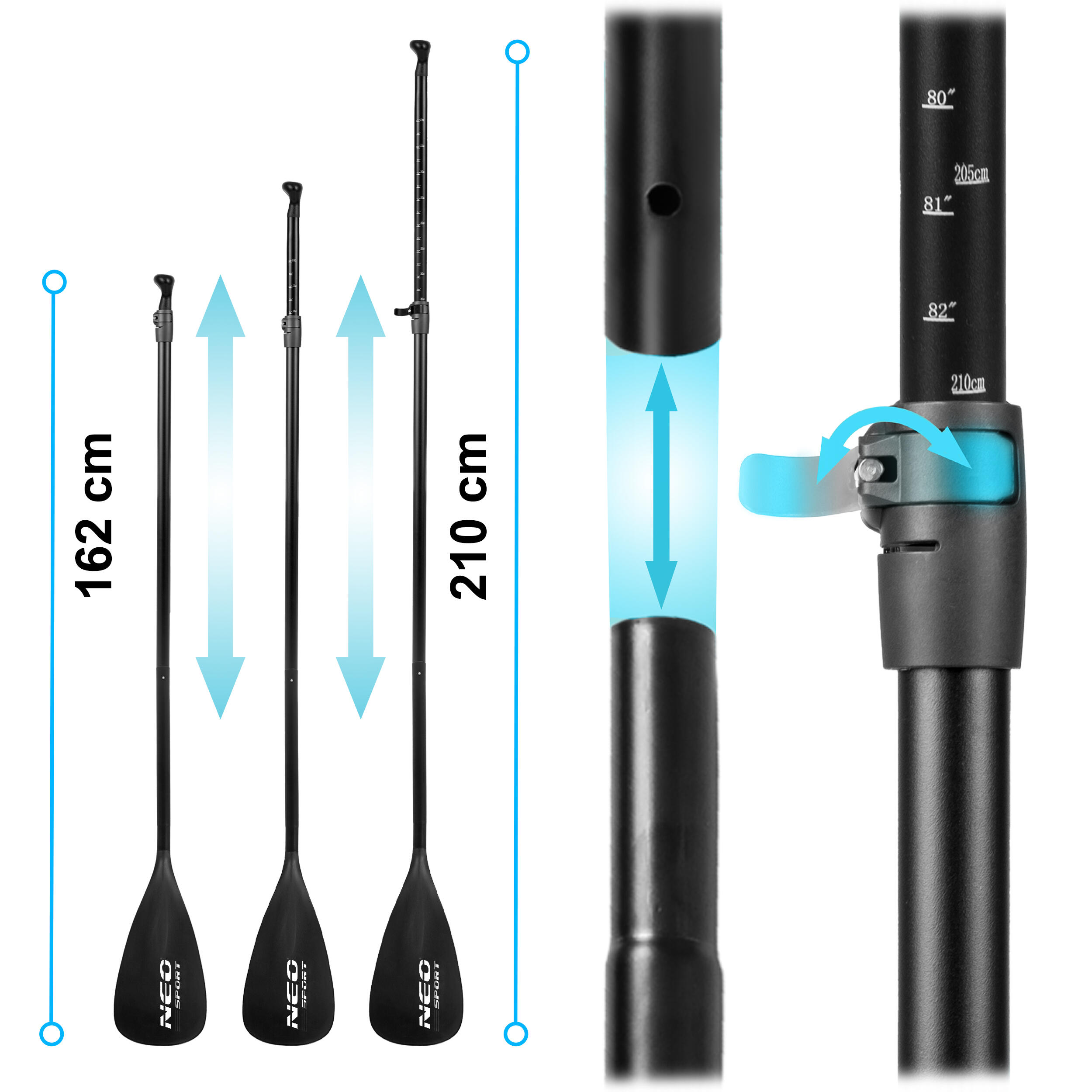 Deska Sup do pływania Neo-sport Reefbreak pompowana Stand Up Paddle 350cm zestaw 6/7