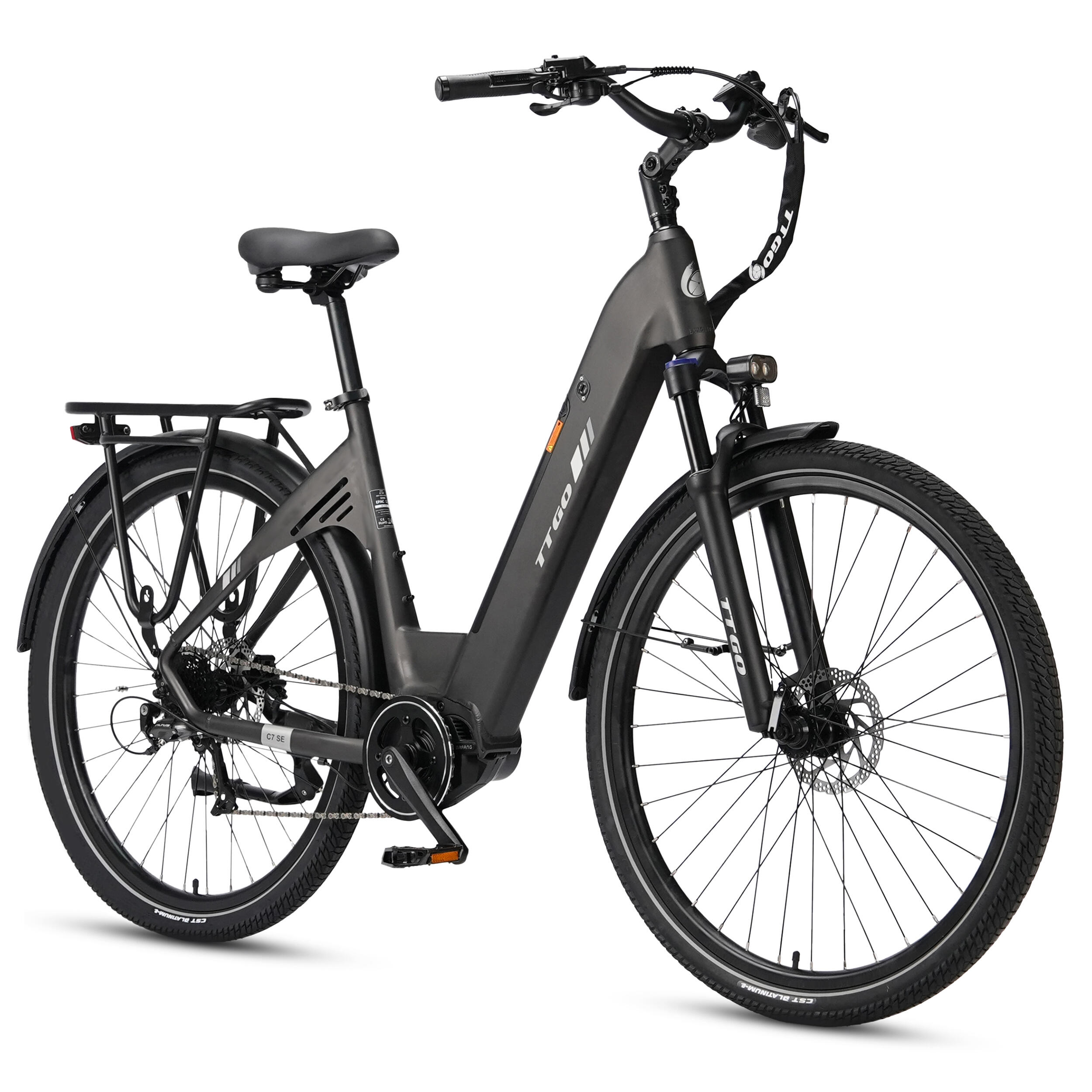 Bicicletă electrică TTGO C7 SE pentru femei cu baterie de 36V 18Ah