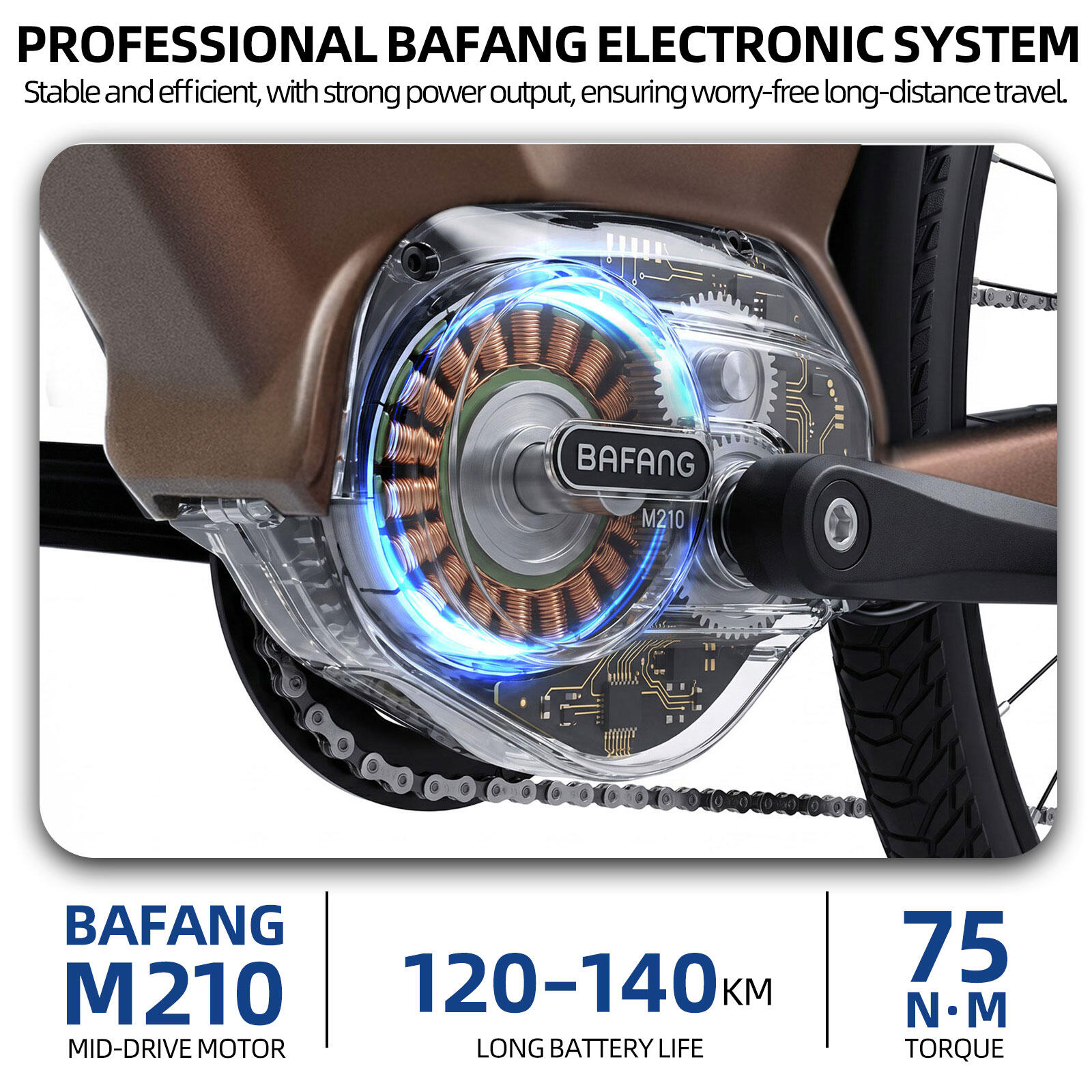 Elektrofahrrad für Erwachsene TTGO C7SE Akku 36V18Ah Reifen 28 Zoll 6/15