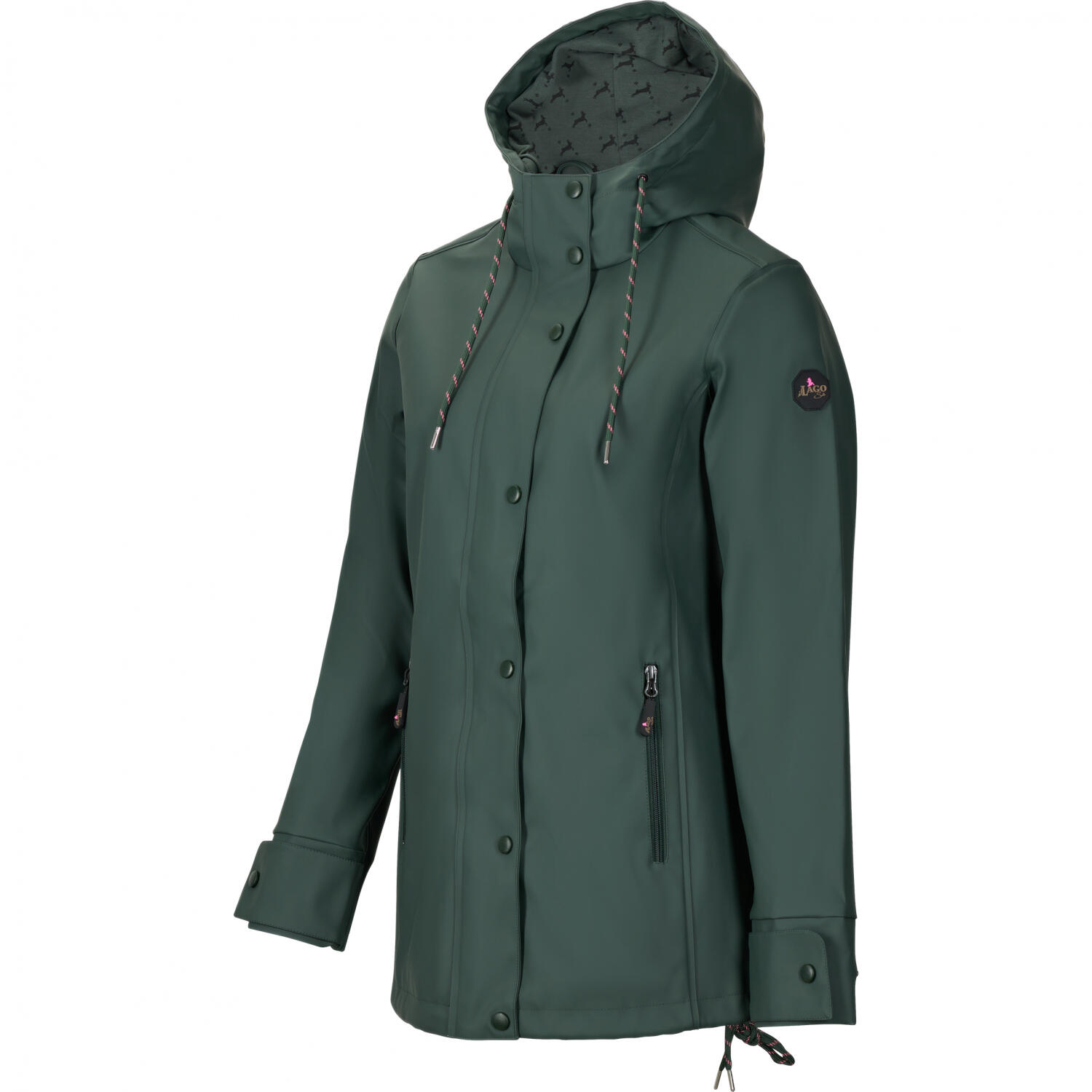 il Lago Sie Regenjacke Hirschlein Damen (Oliv) Größe L 2/5